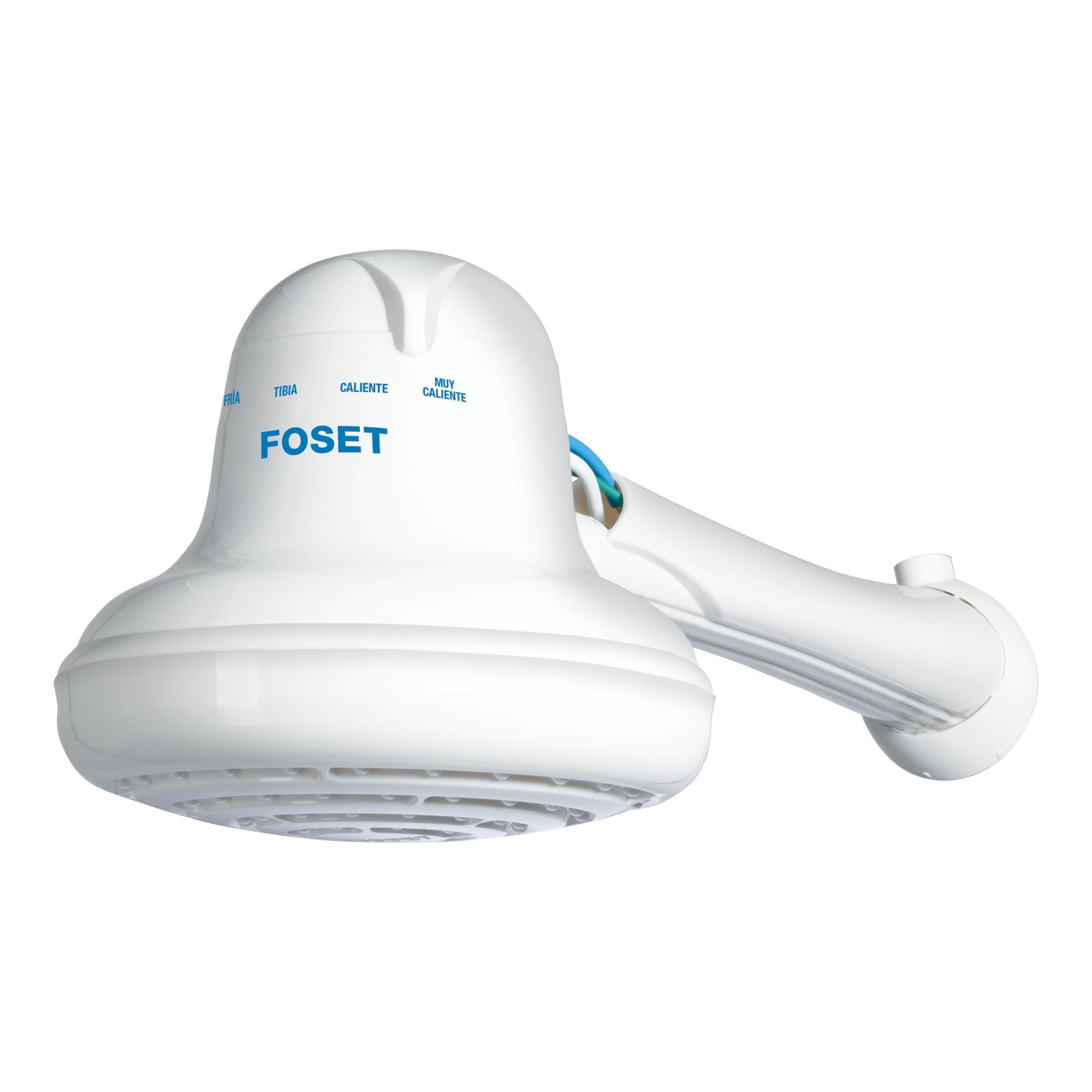 Regadera eléctrica, 4 temperaturas, 16.5cm, blanca, Foset, REGEL-6, 40237