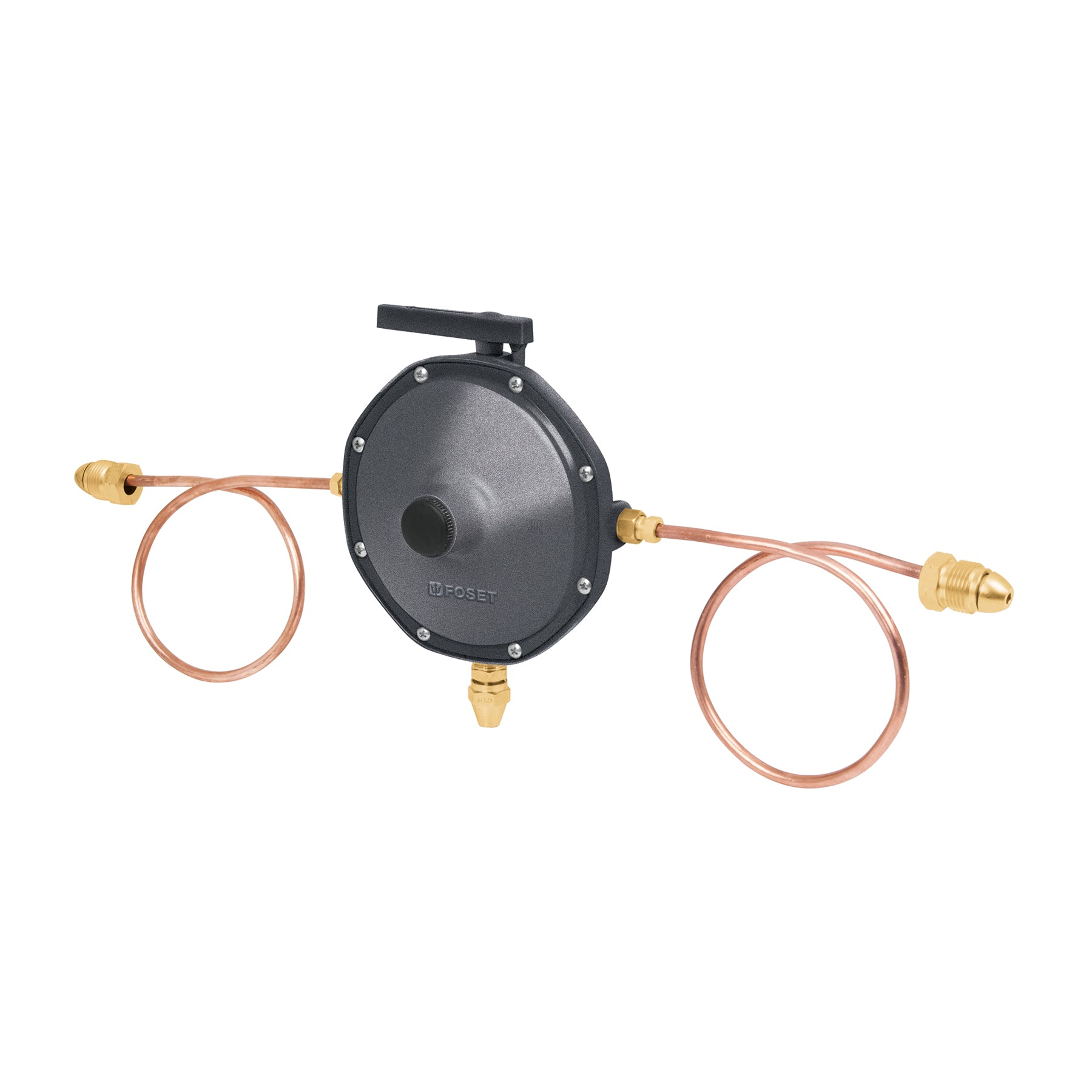 Regulador de gas LP, 2 vías, 2 pigtails, baja presión, Foset, RG-200, 49226