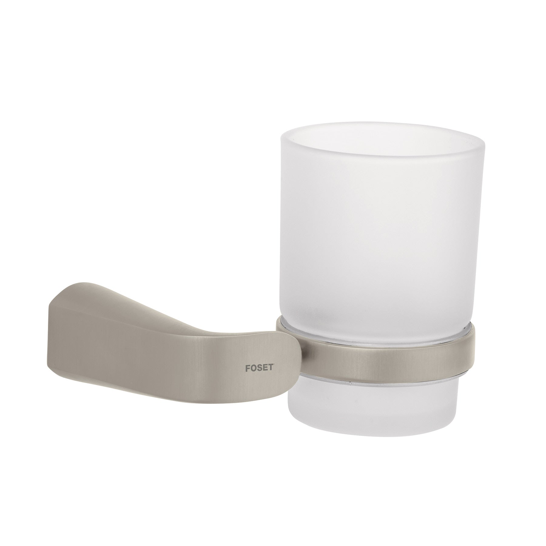 Portavaso cepillero satín con vaso de vidrio RIVIERA, Foset, RIA-71N, 45220