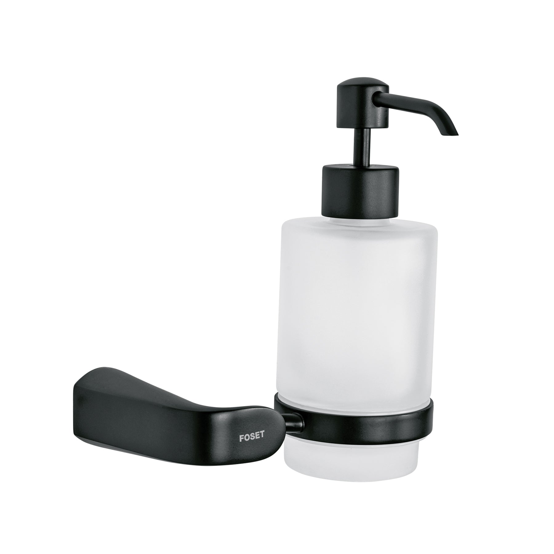 Dispensador de jabón a pared, negro, FOSET RIVIERA