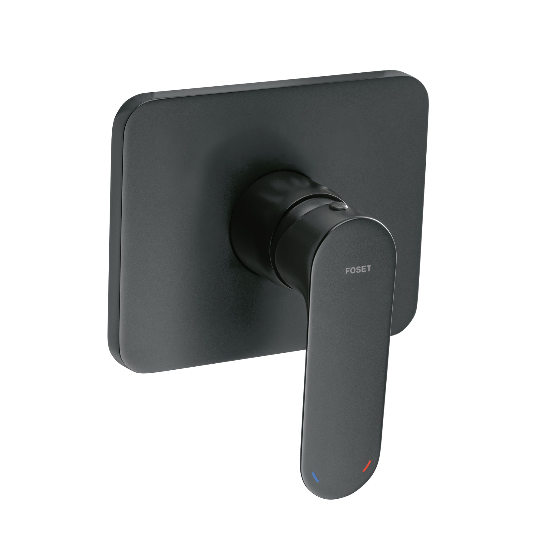 Monomando para regadera sin desviador, negro, FOSET RIVIERA