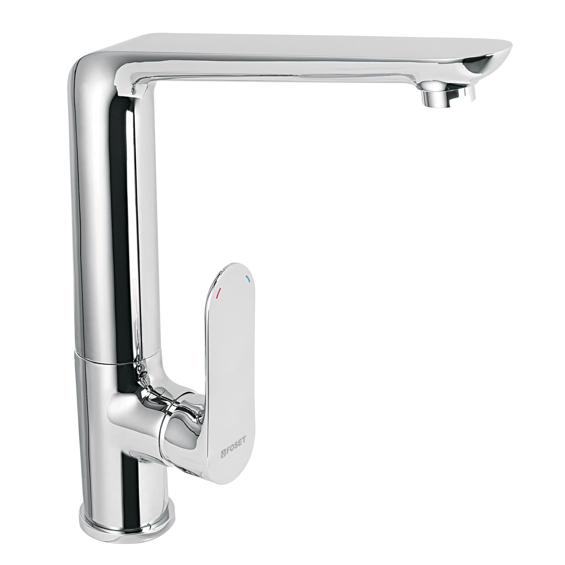 Monomando cuello alto para fregadero, cromo, Foset RIVIERA