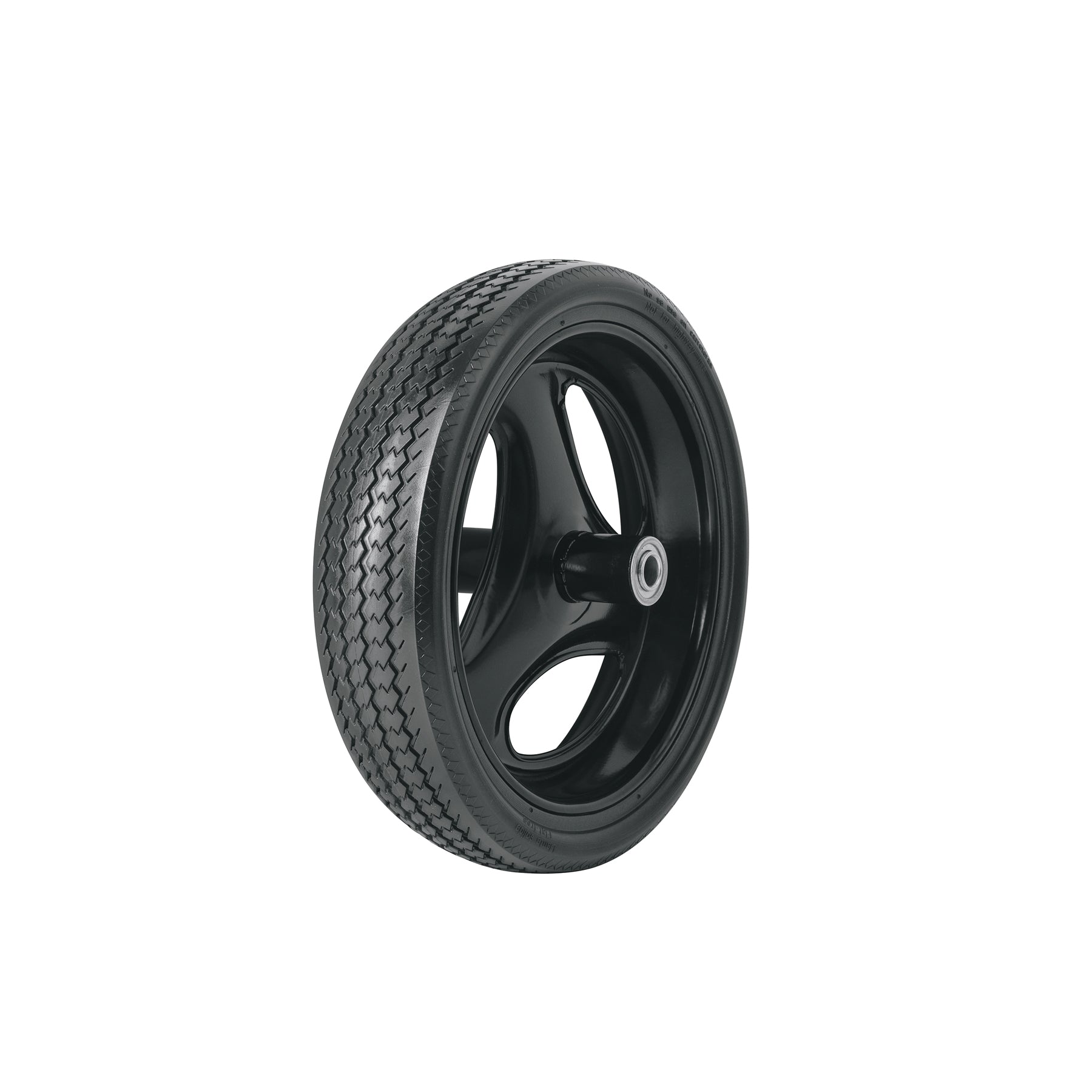 Llanta completa imponchable 13-1/2", incluye eje y baleros
