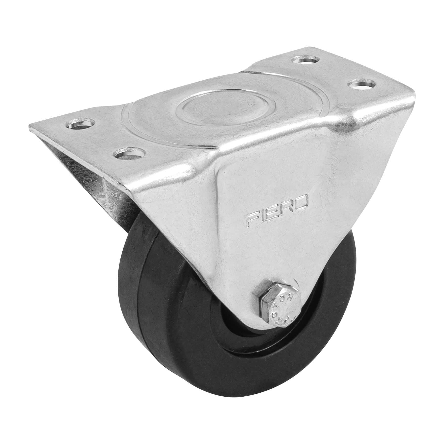 Rodaja hule 3", placa fija con buje, carga 50 kg, Fiero