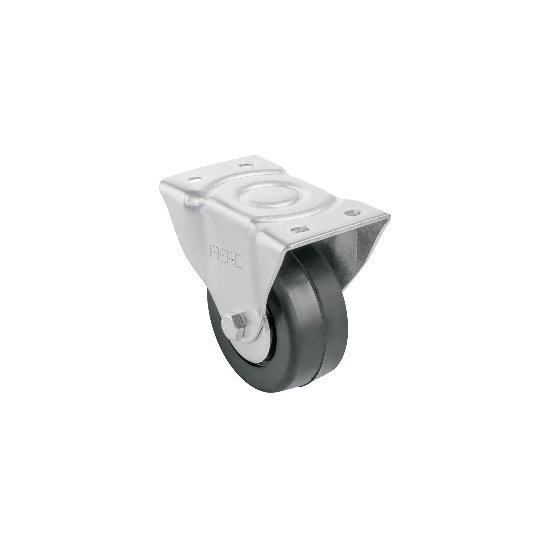 Rodaja hule 3", placa fija con balero, carga 60 kg, Fiero