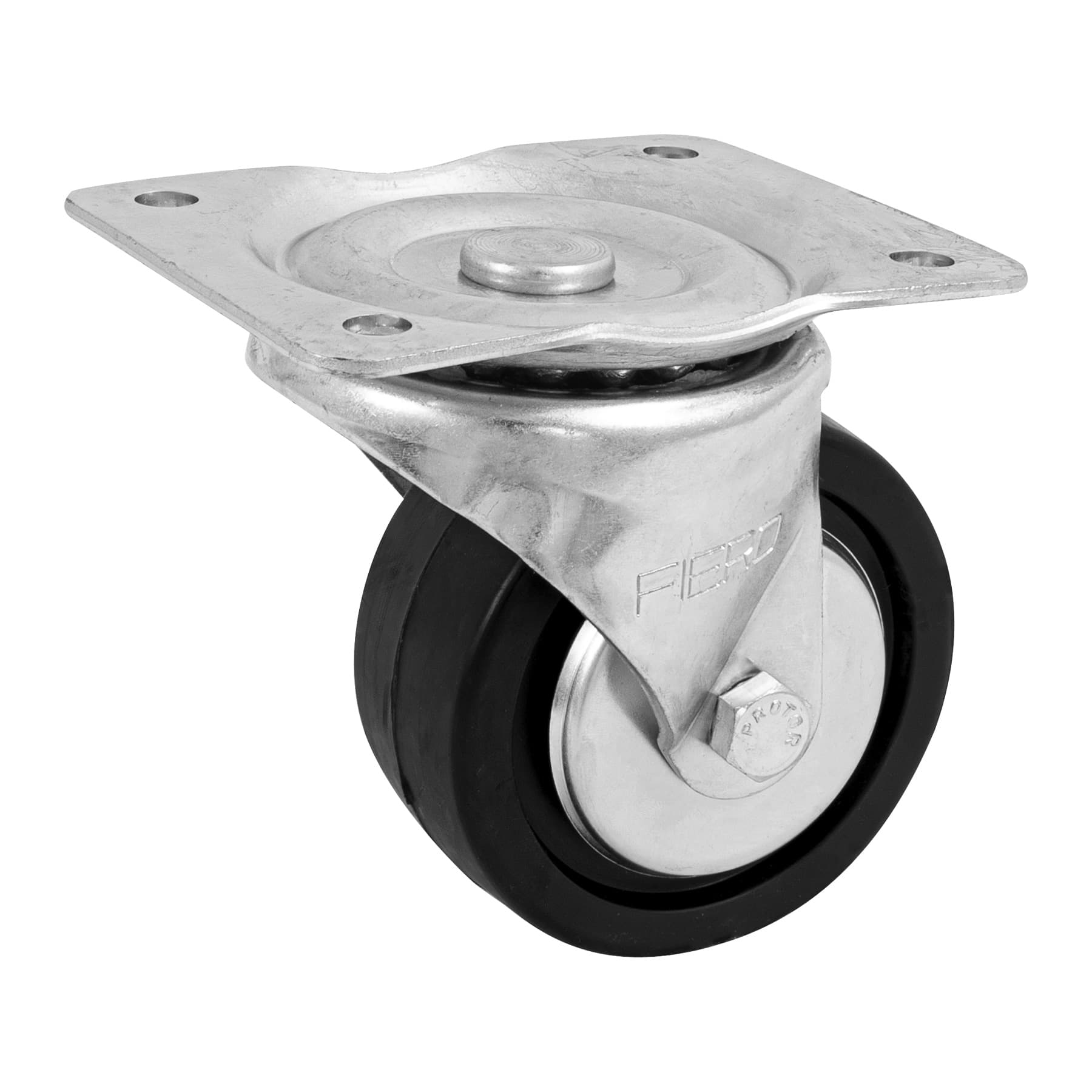 Rodaja hule 4", placa giratoria con balero, carga 100kg, Fiero