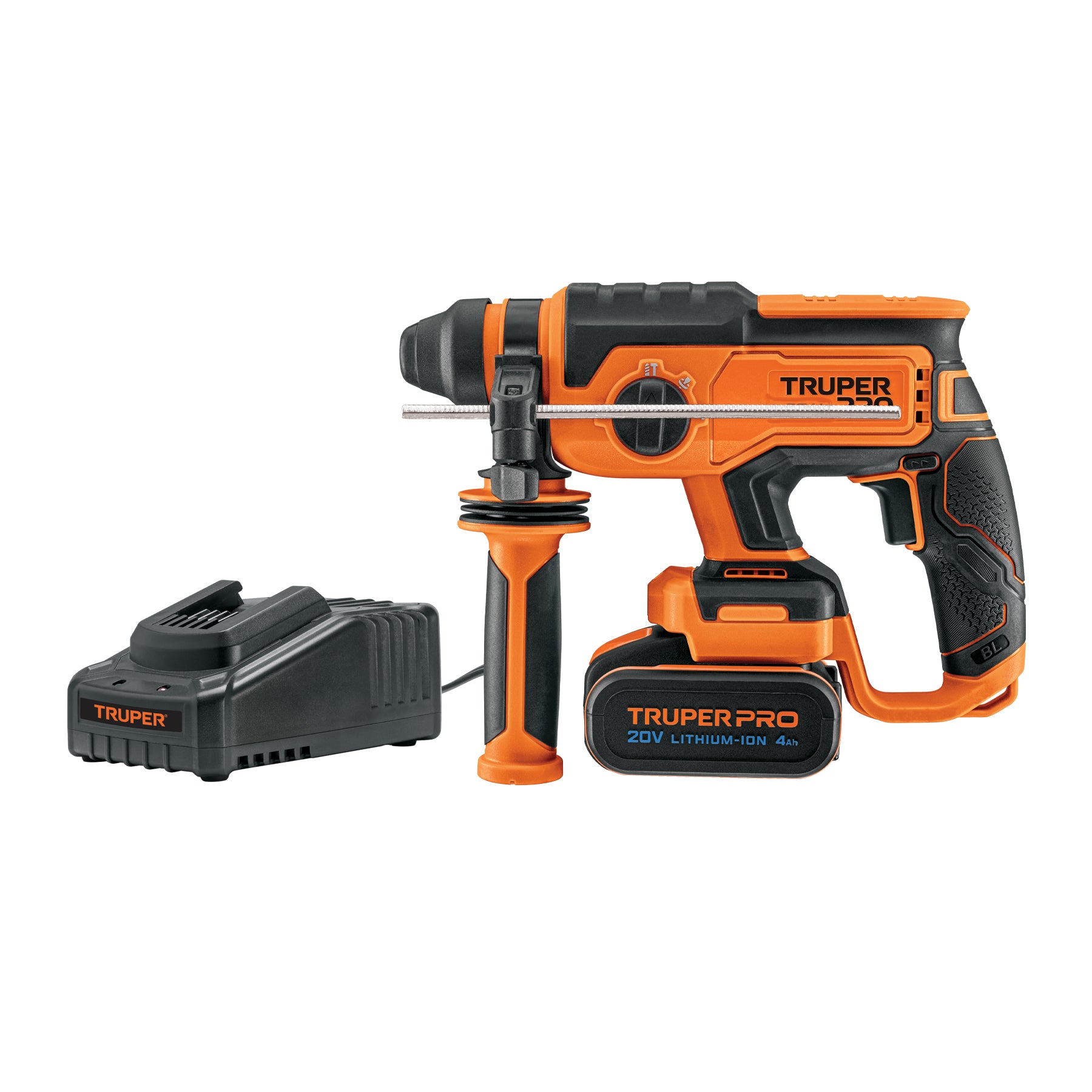 Rotomartillo SDS Plus inalámbrico 20V, 2 J, 1 batería 4Ah, PRO