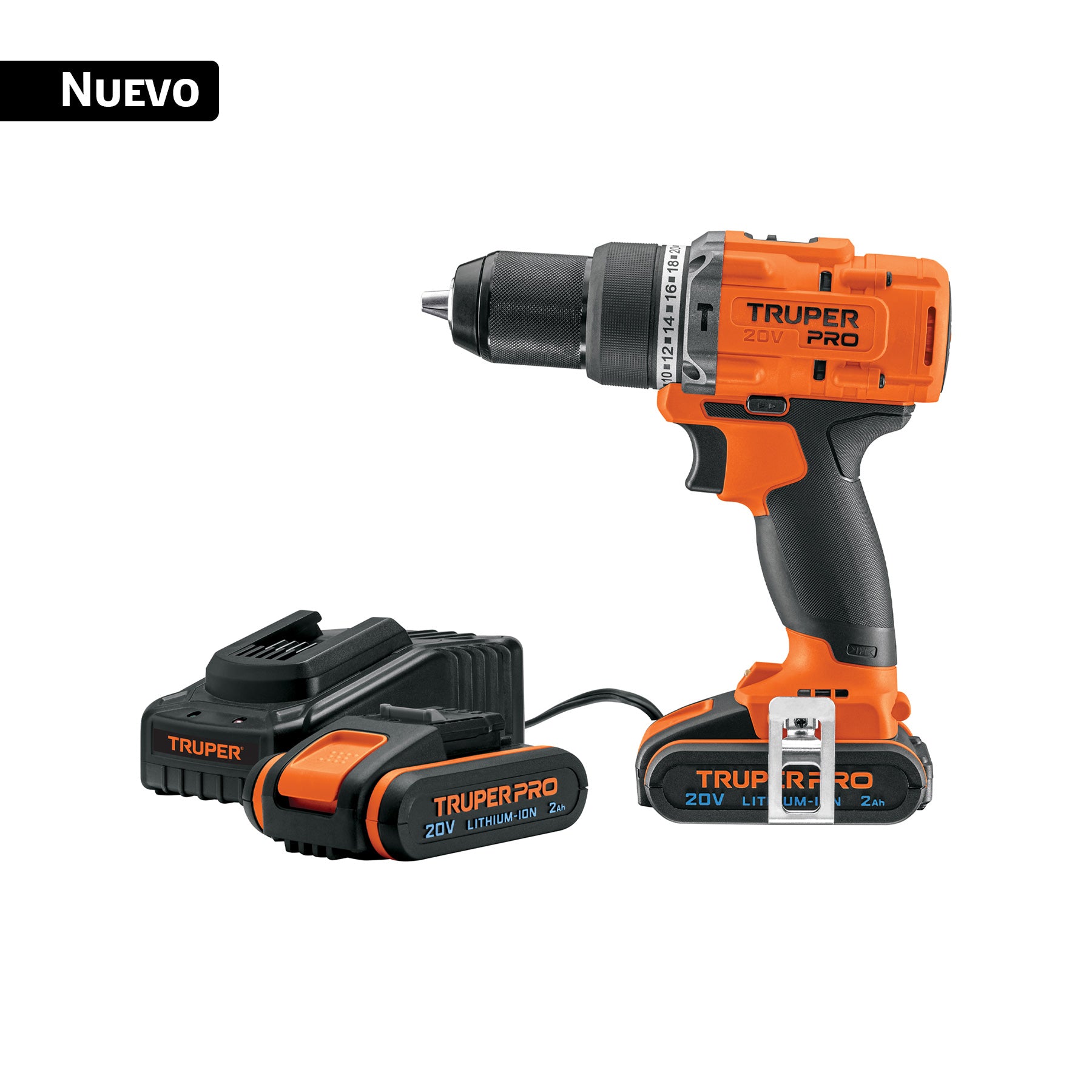 Rotomartillo inalámbrico 1/2", 20V, 2 baterías 2Ah, PRO