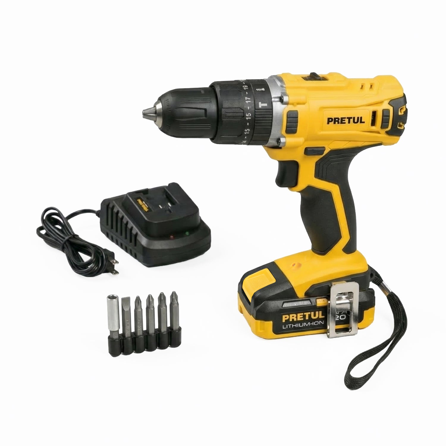 Rotomartillo 1/2", 20V, 1 batería 2Ah, Pretul
