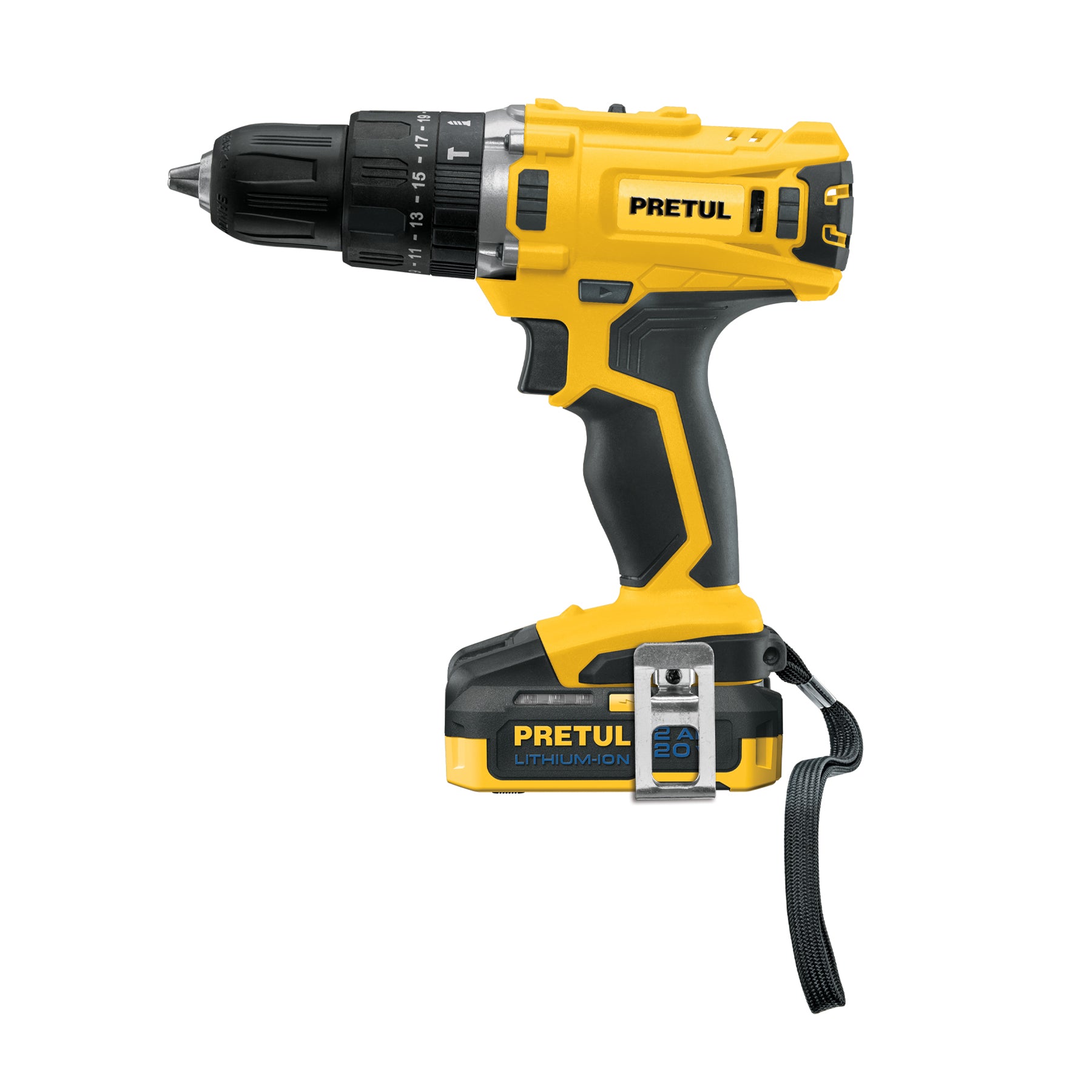 Rotomartillo 1/2", 20V, 1 batería 2Ah, Pretul
