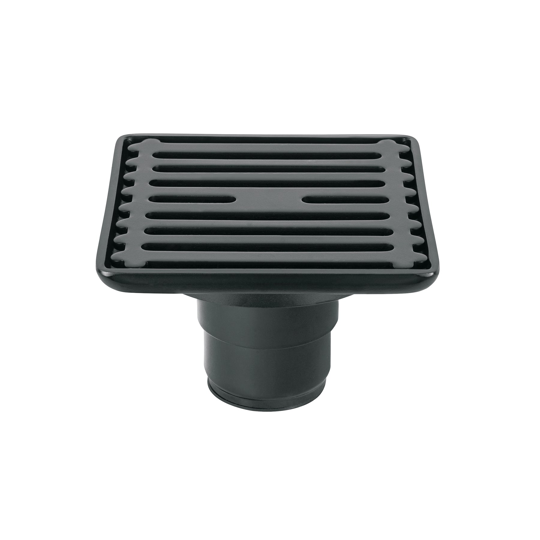 Resumidero cuadrado 4" x 4", acero inoxidable idable, negro, AQUA, Foset, RS-701M, 47650
