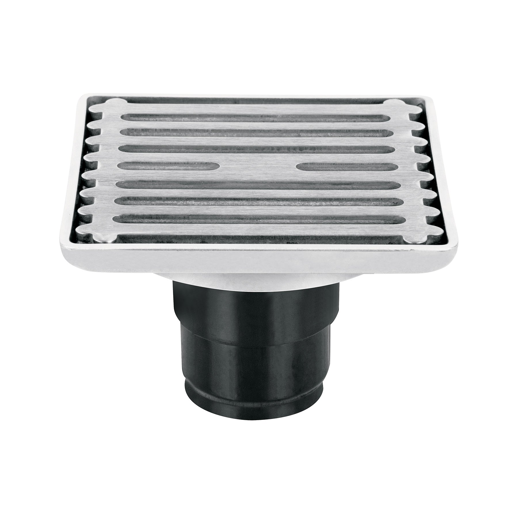 Resumidero cuadrado de acero inoxidable 4" x 4", Foset