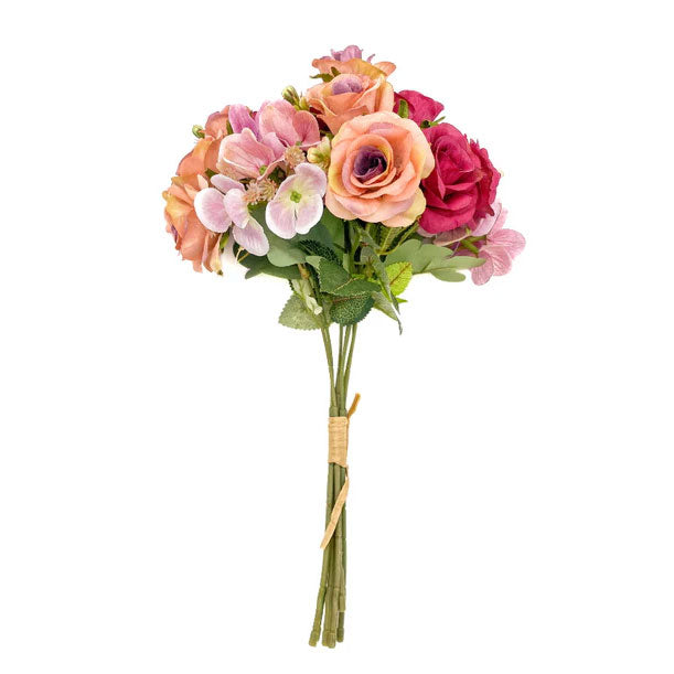 Ramo decorativo mix color rosacea 37 cm Bouquet