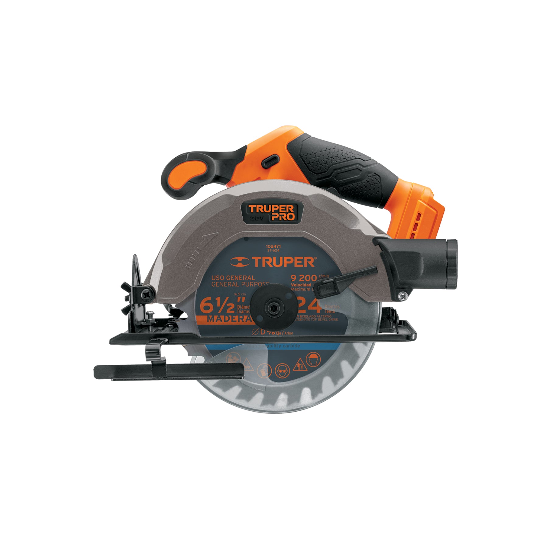 Sierra circular inalámbrica 6-1/2", 20V, sin accesorios, PRO