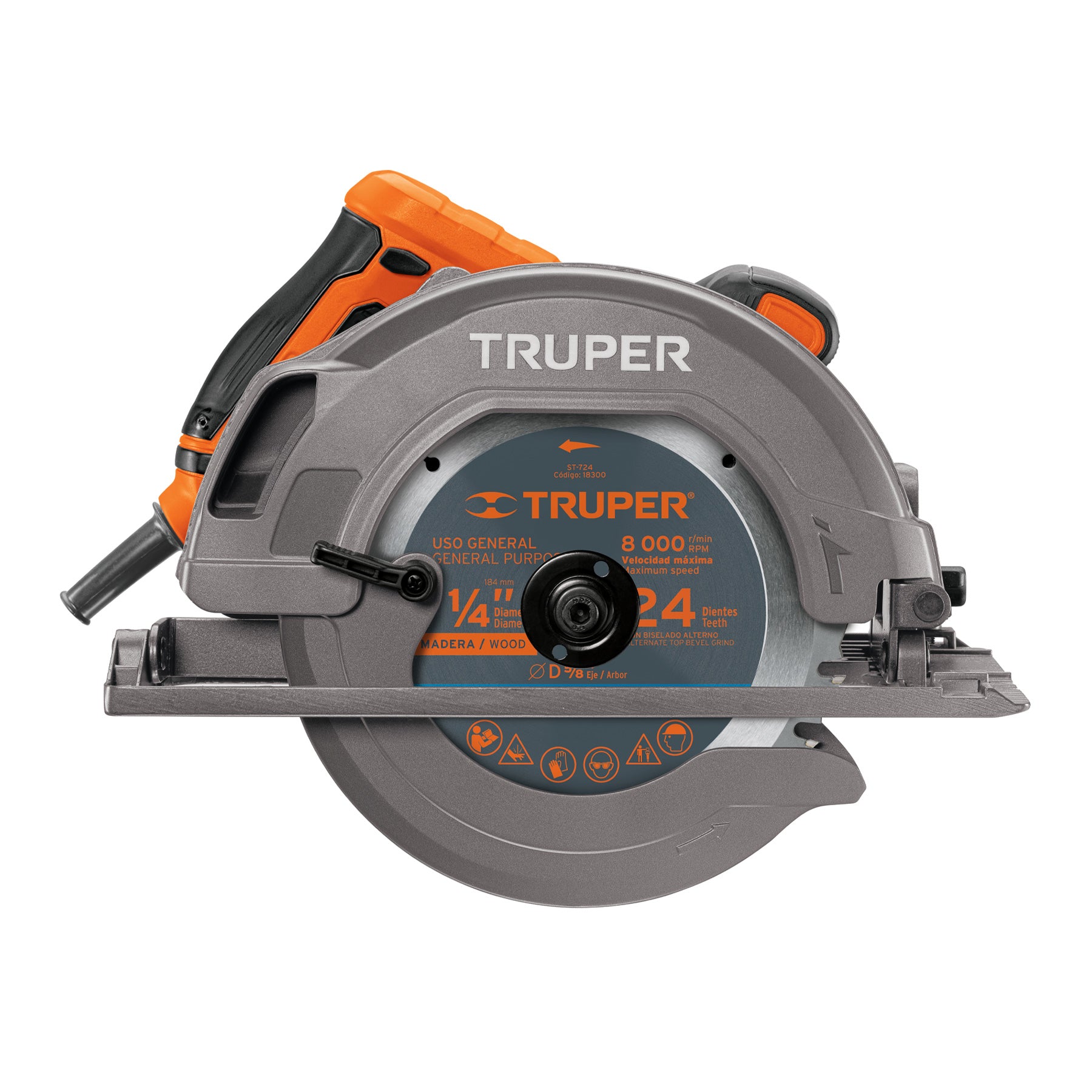 Sierra circular 7-1/4", 1750W, Truper PRO