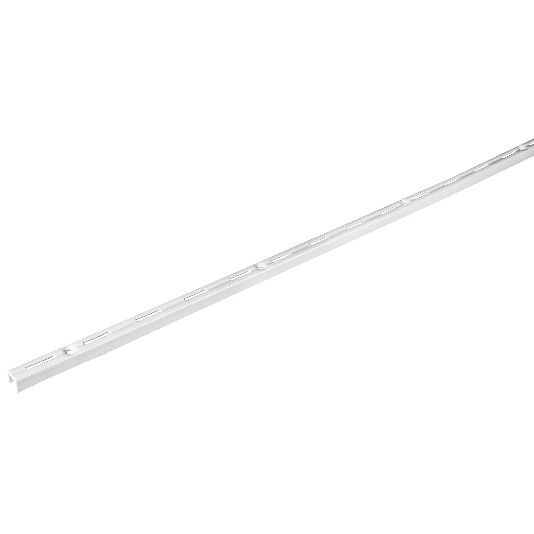 Cremallera sencilla blanca para ménsulas planas, 2m, Fiero