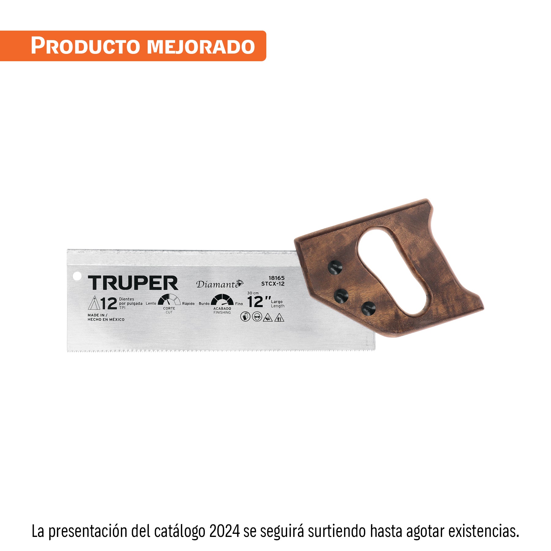 Serrucho de costilla 12" Diamante, 12 DPP, Truper