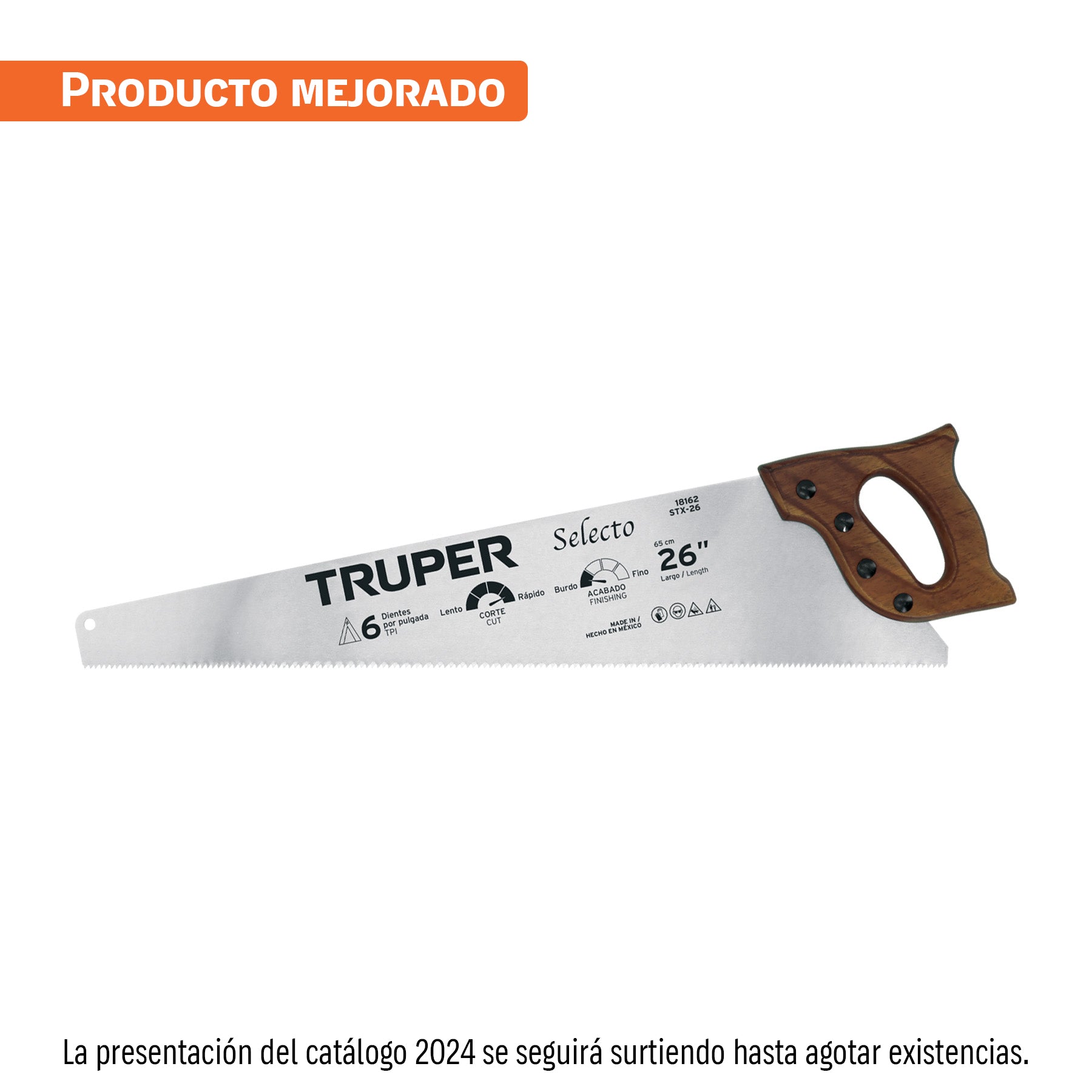 Serrucho 26" Selecto, 6 DPP, Truper