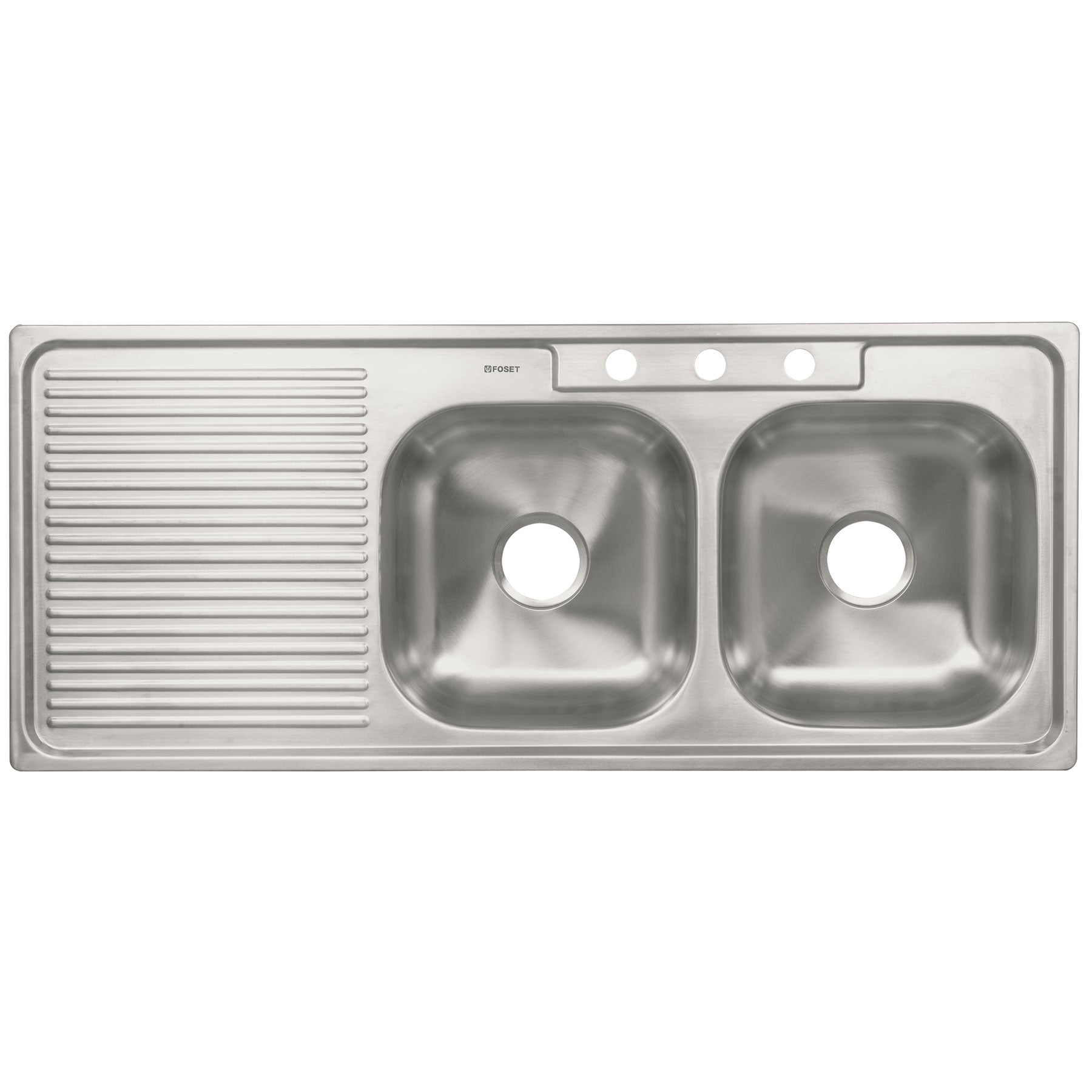 Tarja de empotrar 120 x 50 cm doble tina derecha, Foset, TA-1202TD, 45061