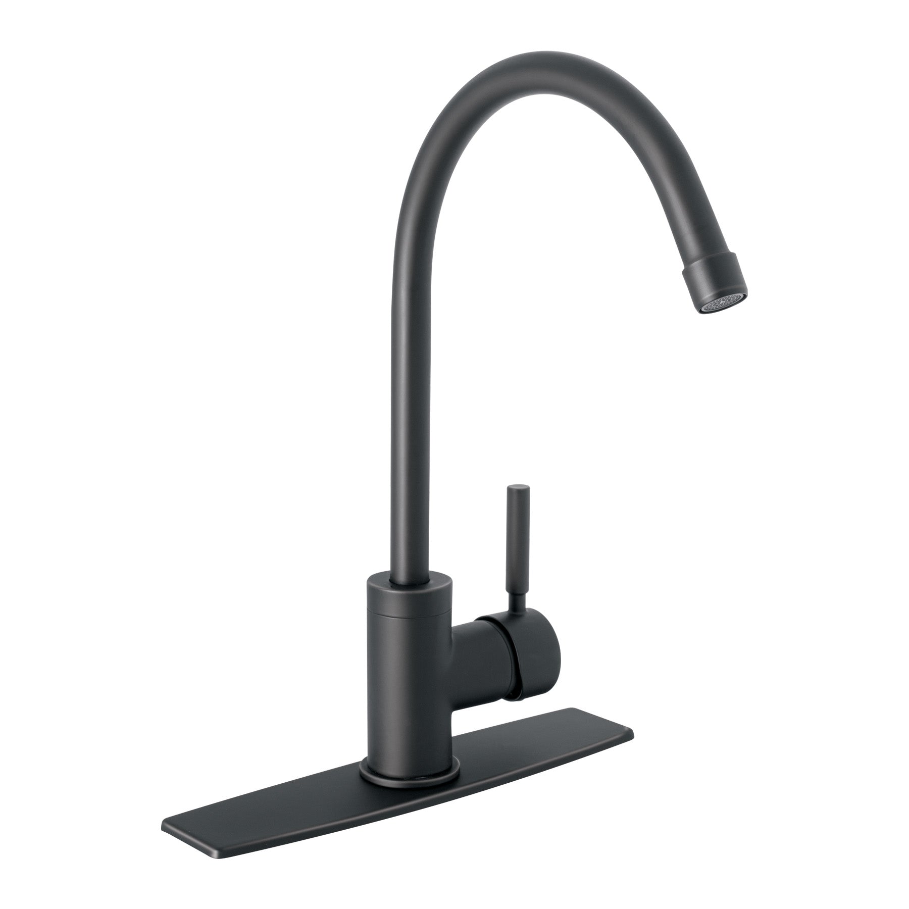 Monomando para fregadero, cuello alto, negro mate, TÚBIG, Foset, TBF-83M, 46767