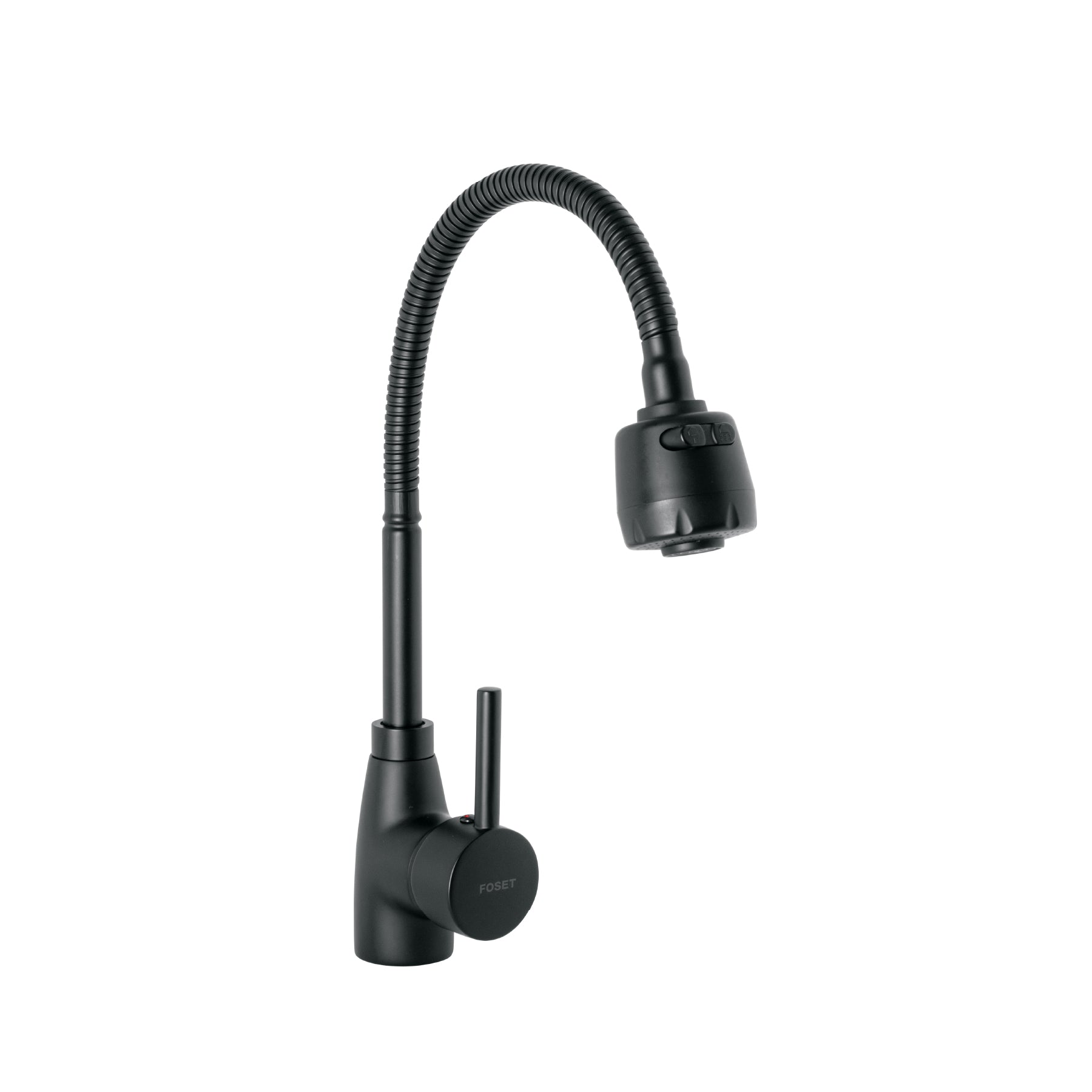 Monomando para fregadero con cuello flexible, negro, TÚBIG, Foset, TBF-87M, 47388