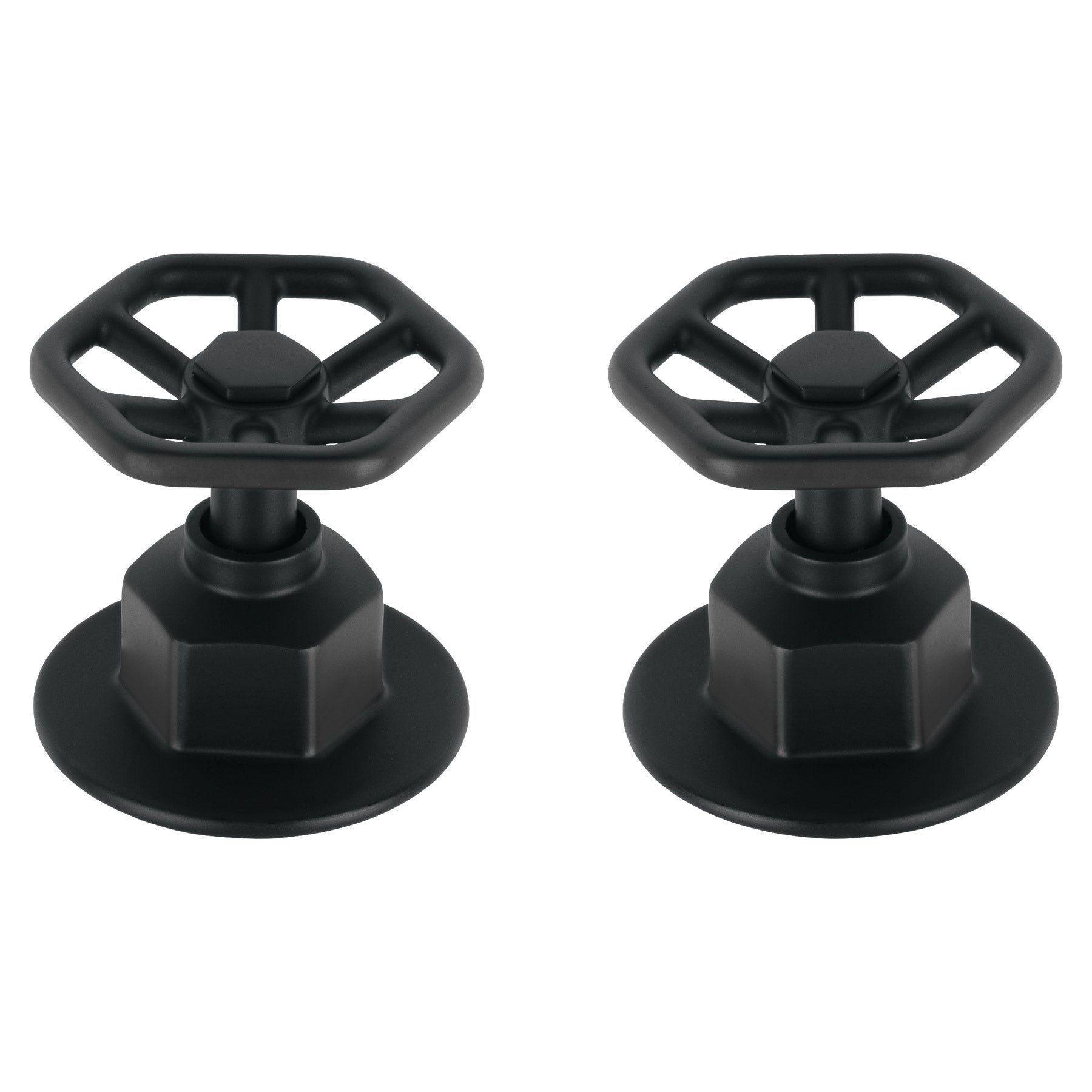 Juego de 2 manerales para regadera, volante, negro, Tubig