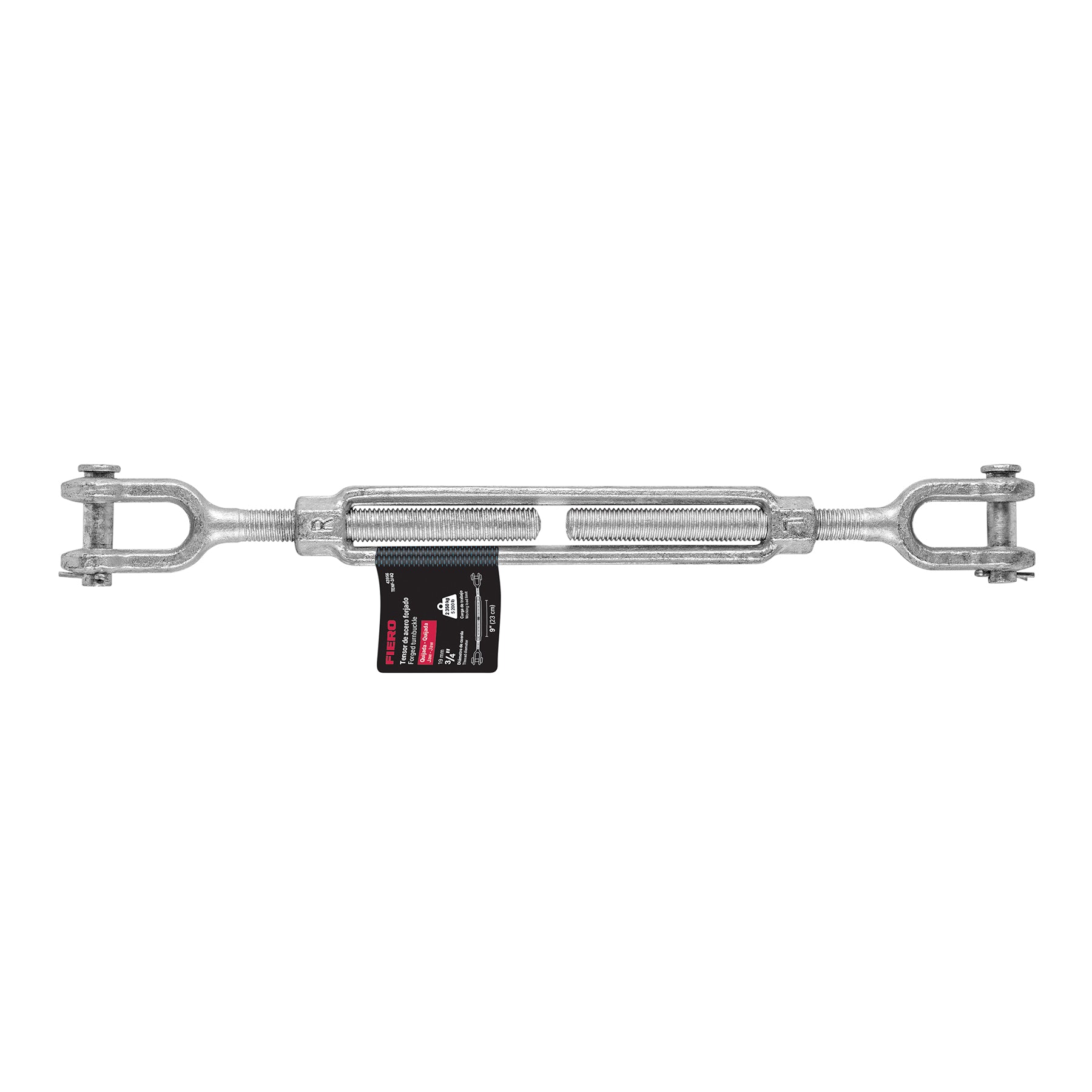 Tensor forjado 3/4" quijada - quijada, galvanizado, Fiero, TENF-3-4Q, 43956