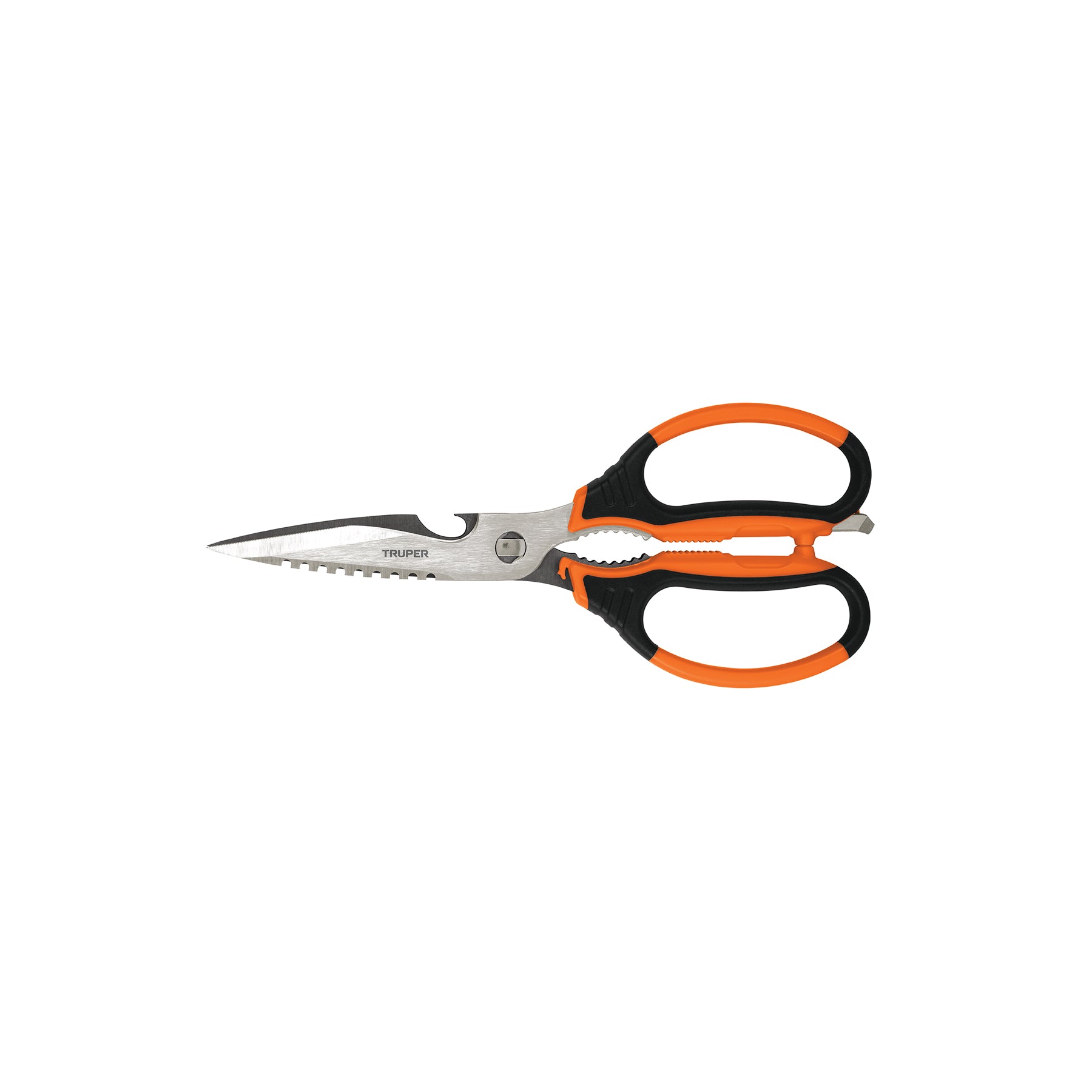 Tijera 8" multiusos de acero inoxidable para cocina mango Comfort Grip