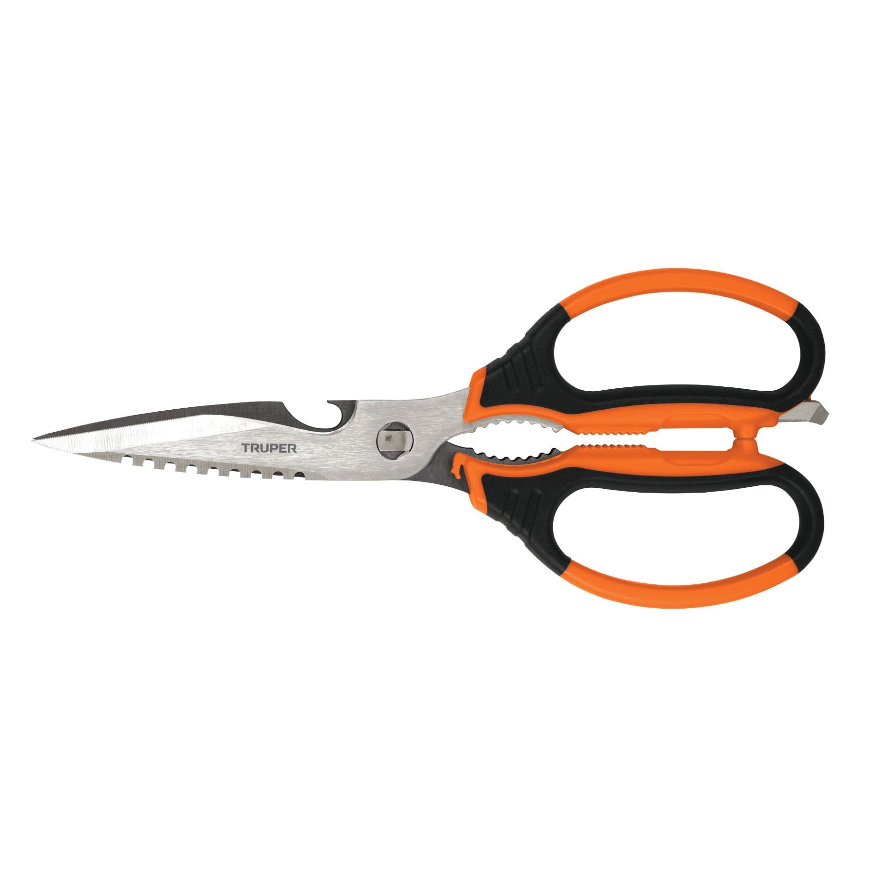 Tijera 8" multiusos de acero inoxidable para cocina mango Comfort Grip
