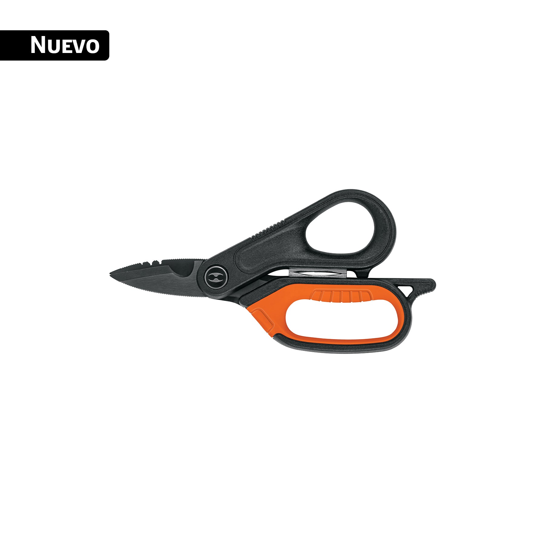 Tijera para electricista, 6", acero inox, oxido negro, Expert