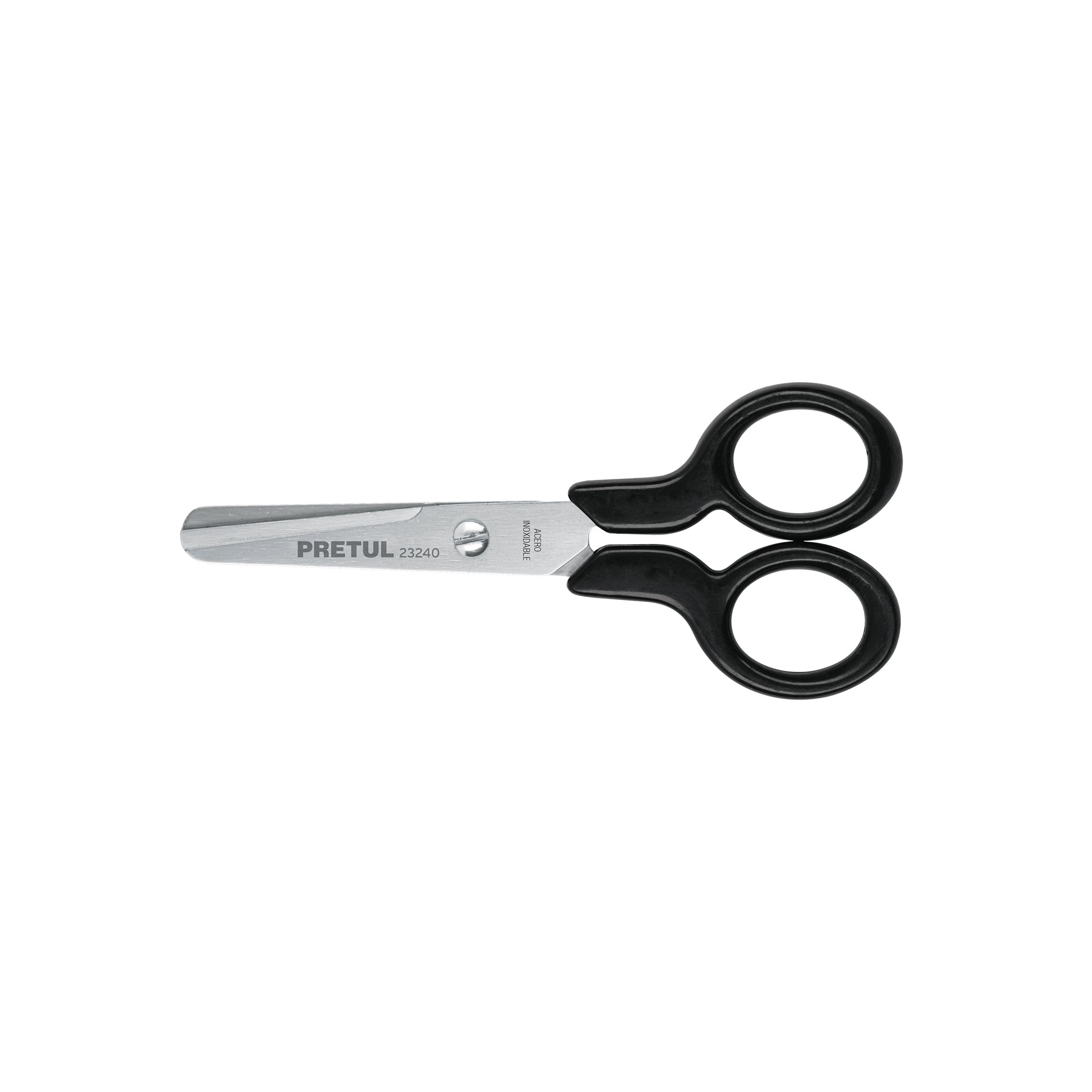Tijera 4-1/2" escolar, punta roma, acero inoxidable idable, Pretul, TIES-4-1/2, 23240