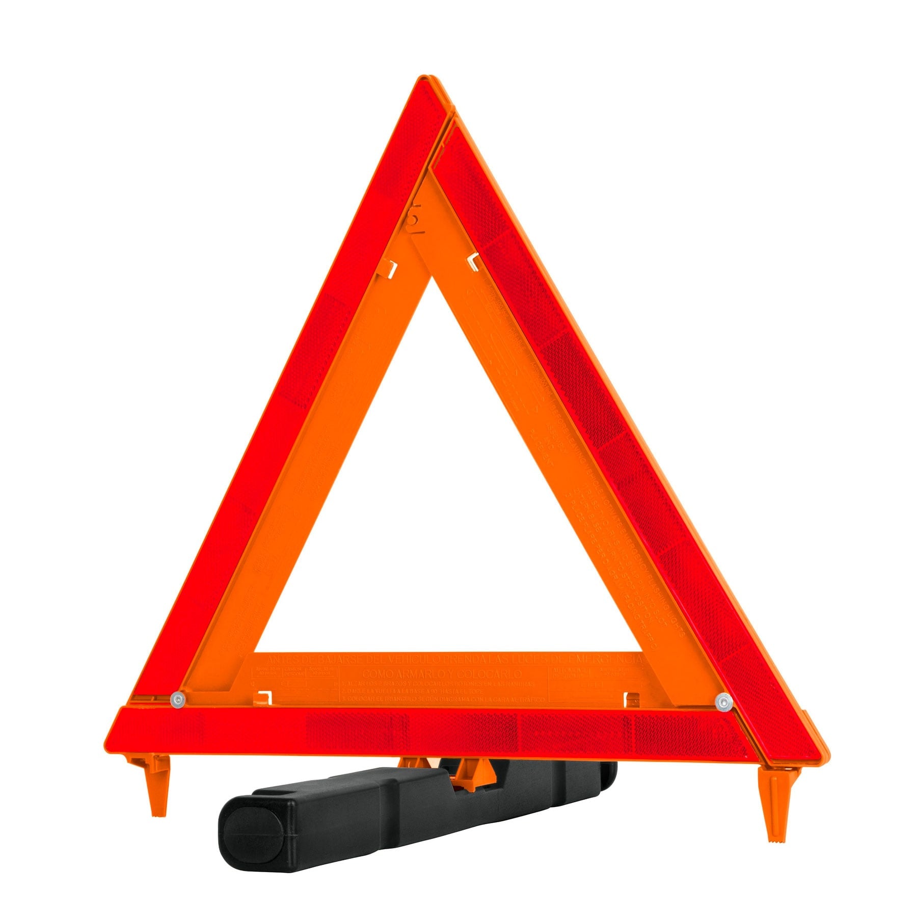 Triángulo de seguridad, 17", con estuche plástico, Truper