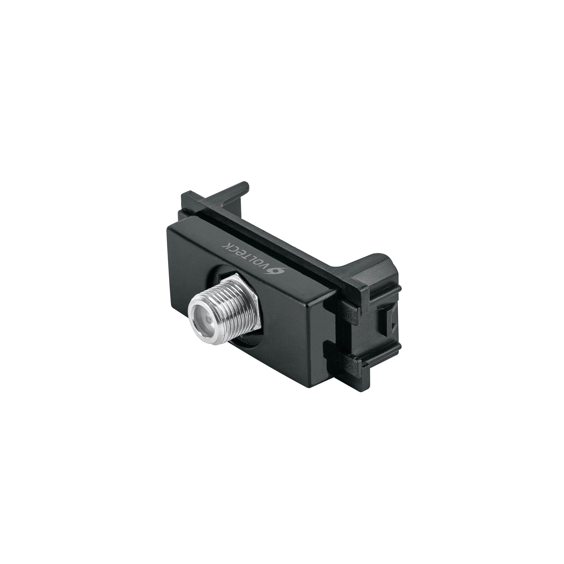 Toma de televisión, línea Italiana, color negro, Volteck, TV-IN, 47610