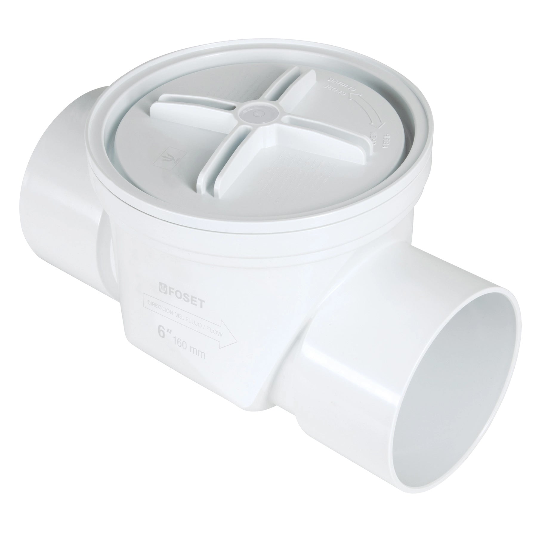 Válvula antirretorno de ABS de 6", Foset