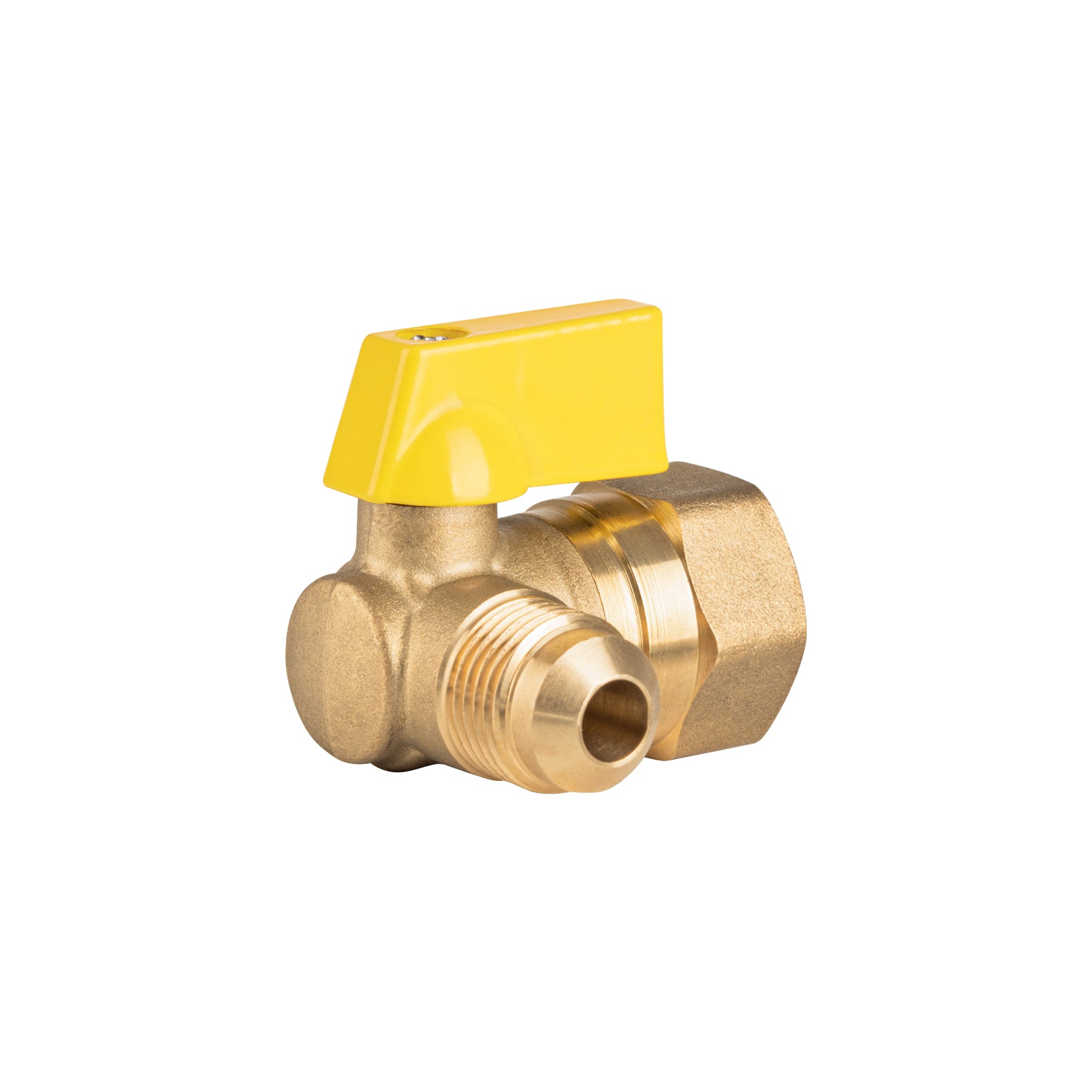 Válvula de control de latón, angular p/gas, 3/8x1/2", Foset