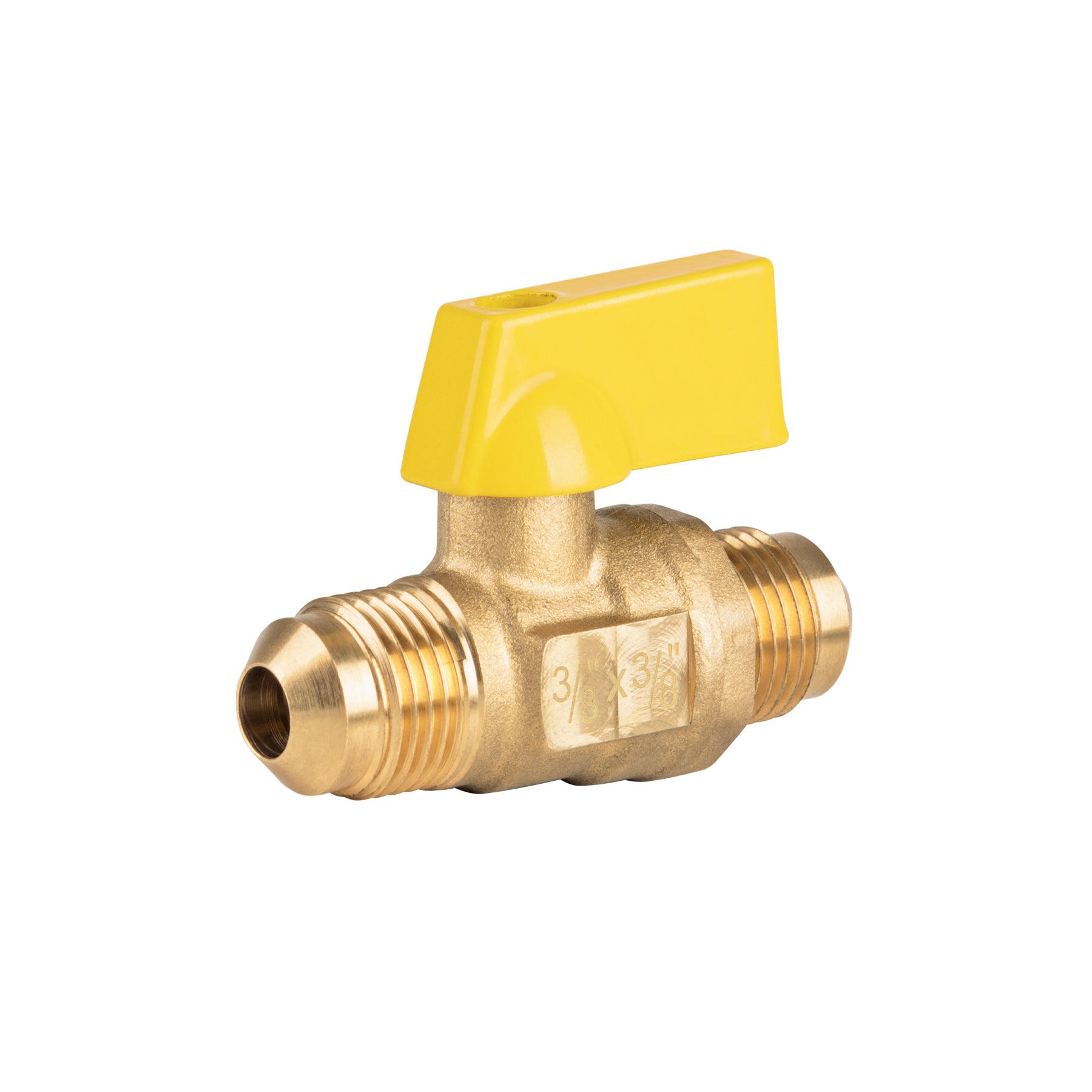 Válvula de control de latón p/gas, 3/8x3/8" Flare, Foset
