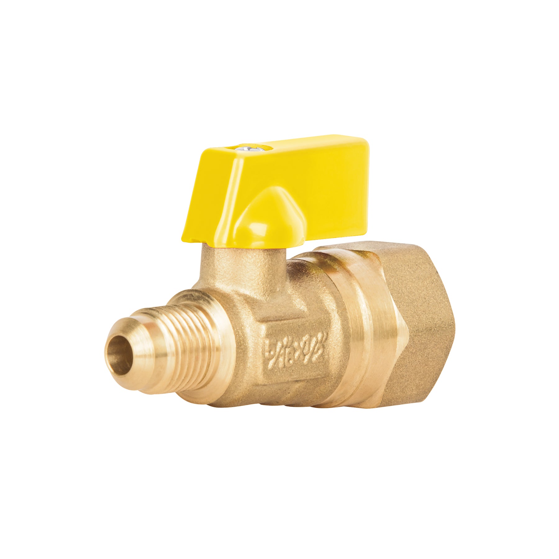 Válvula de control de latón para gas, 5/16" x 1/2", Foset, VG-554-N, 41060