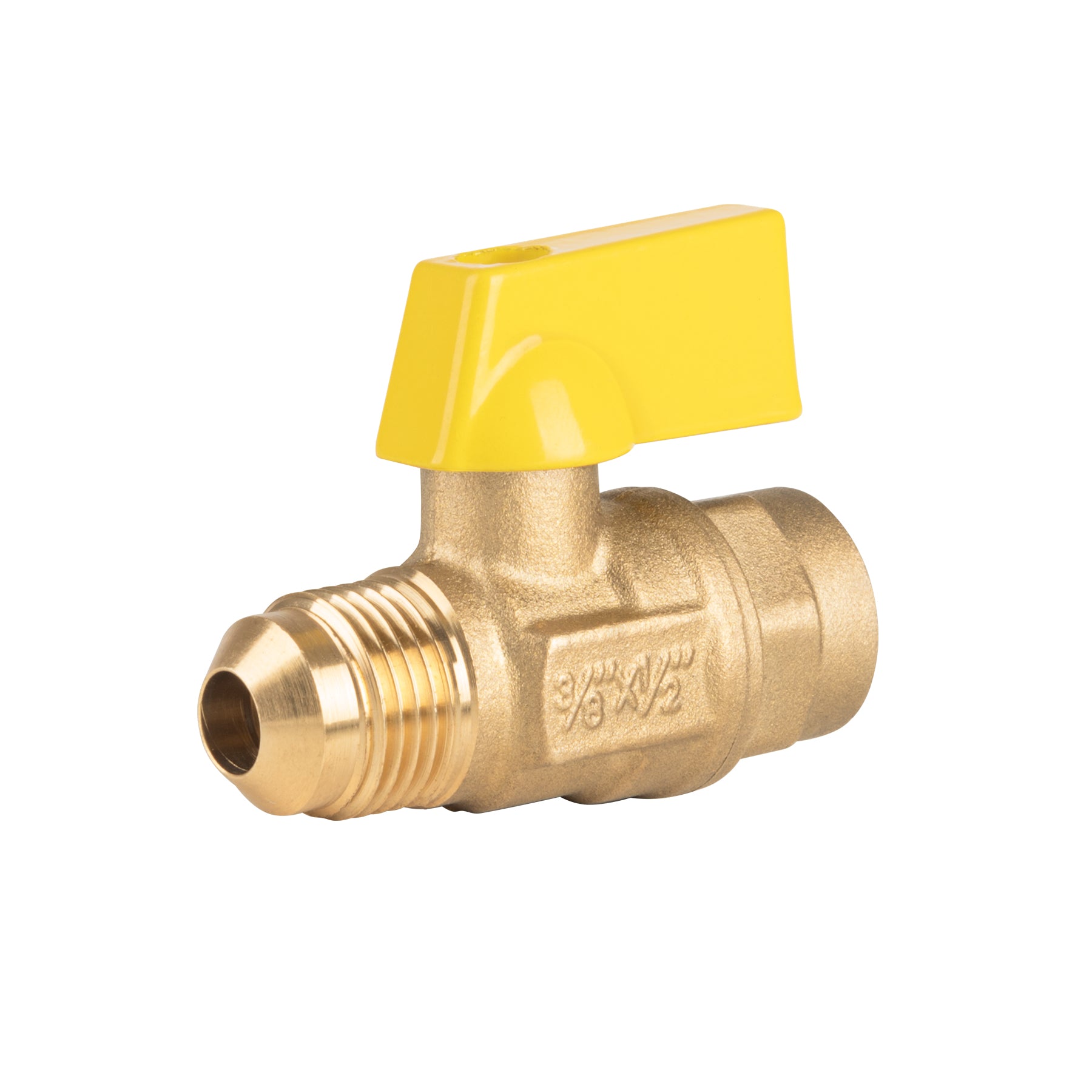 Válvula de control de latón para gas,3/8x1/2" Flare/sold., Foset, VG-554-S, 44818