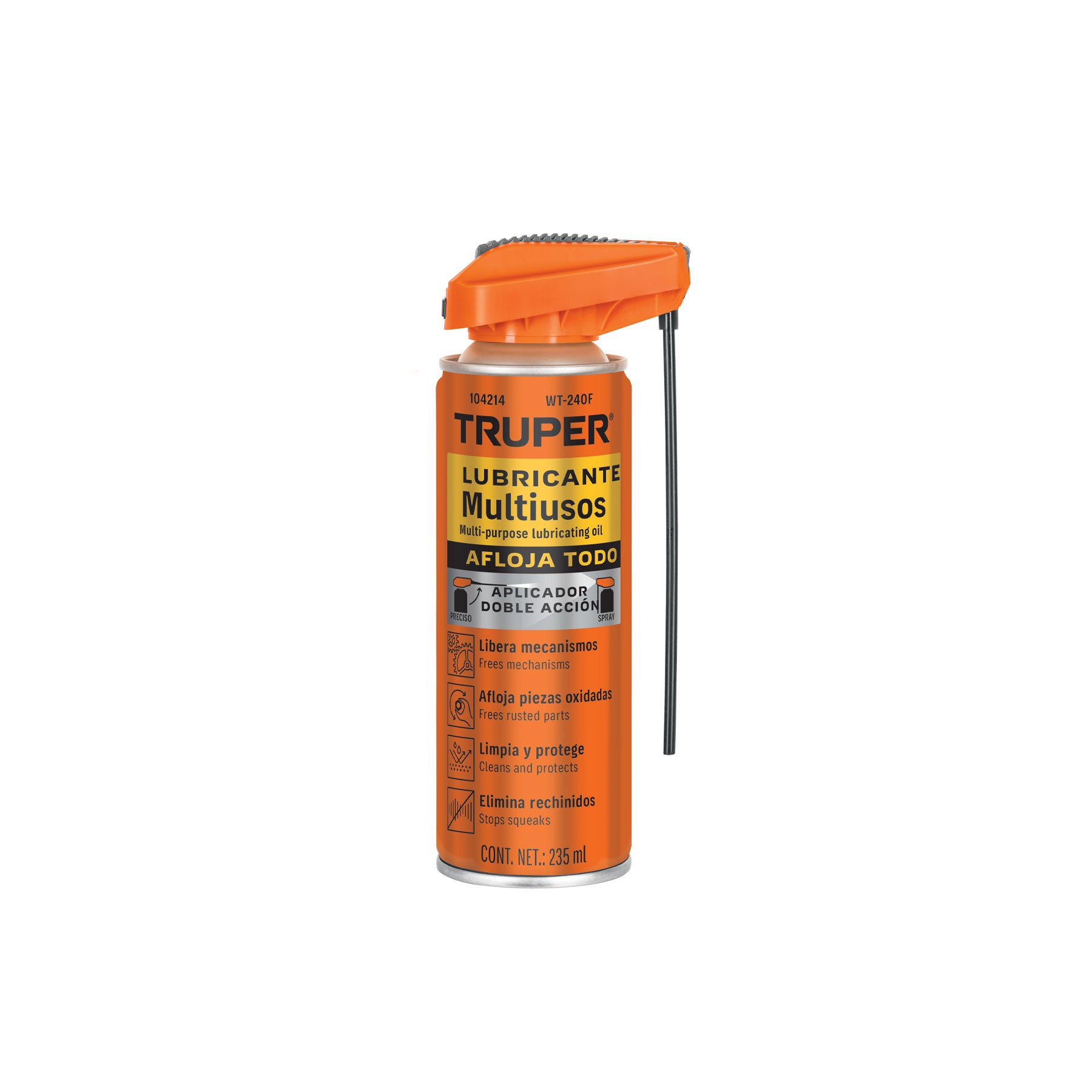 Lubricante multiusos aerosol aplicador doble acción, 235 ml