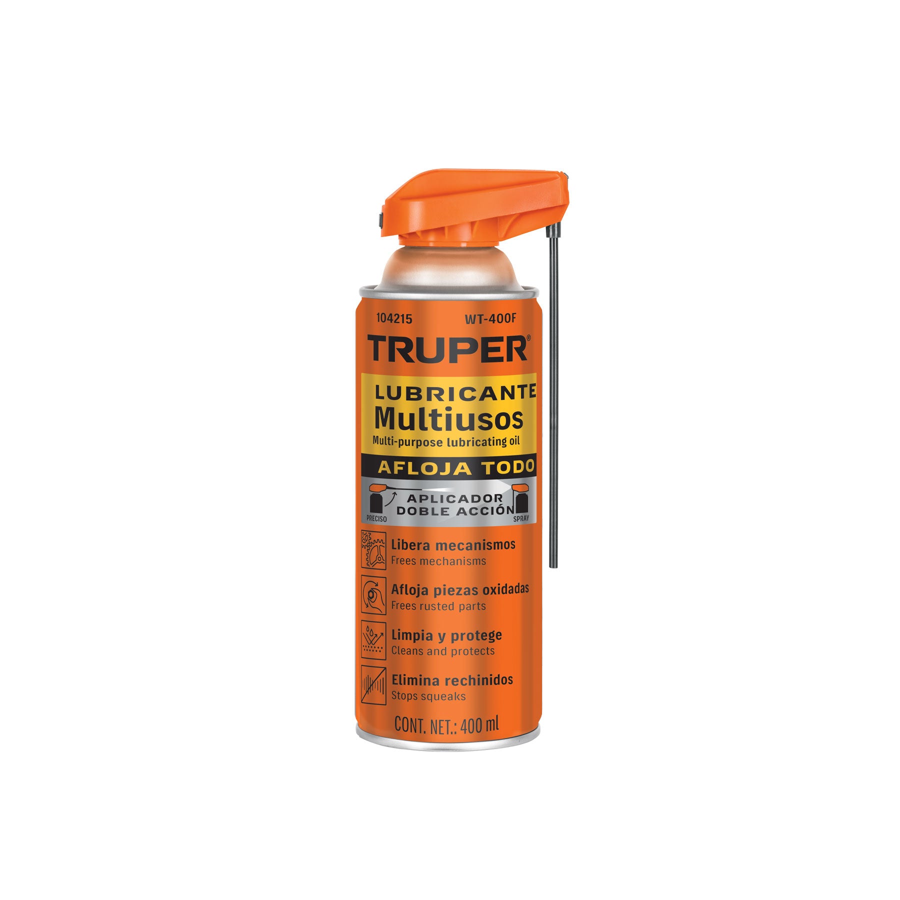 Lubricante multiusos aerosol aplicador doble acción, 400 ml