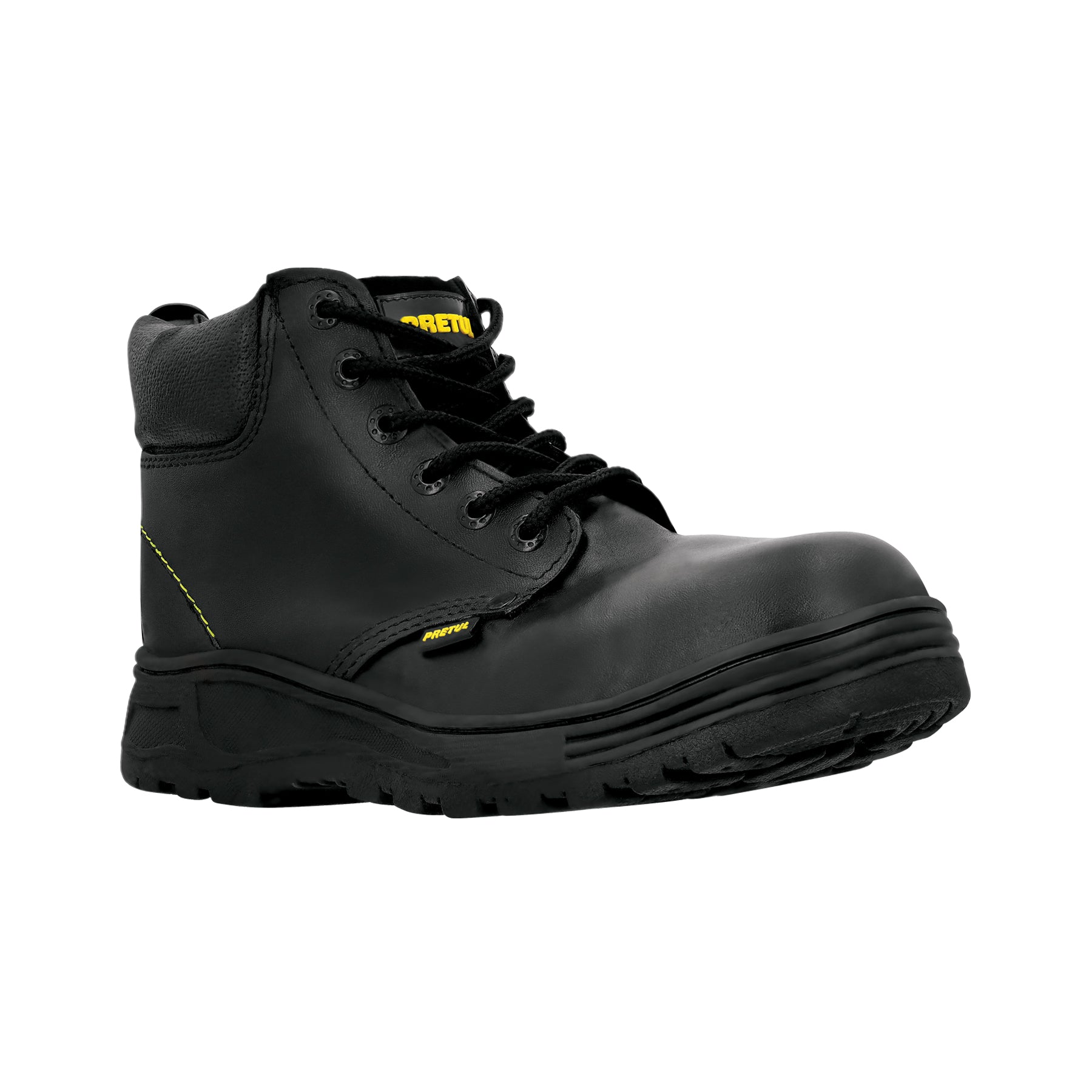 Bota de seguridad negra, #28, casquillo de poliamida, Pretul