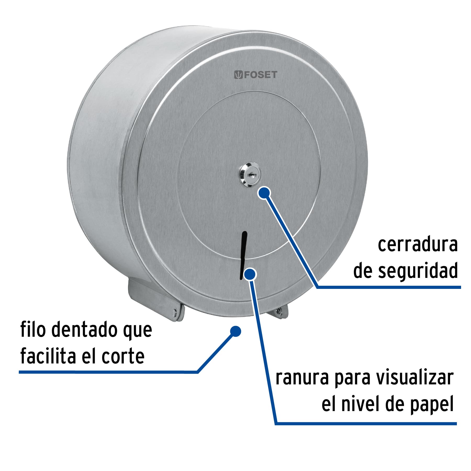 Portarollo de acero inoxidable Foset