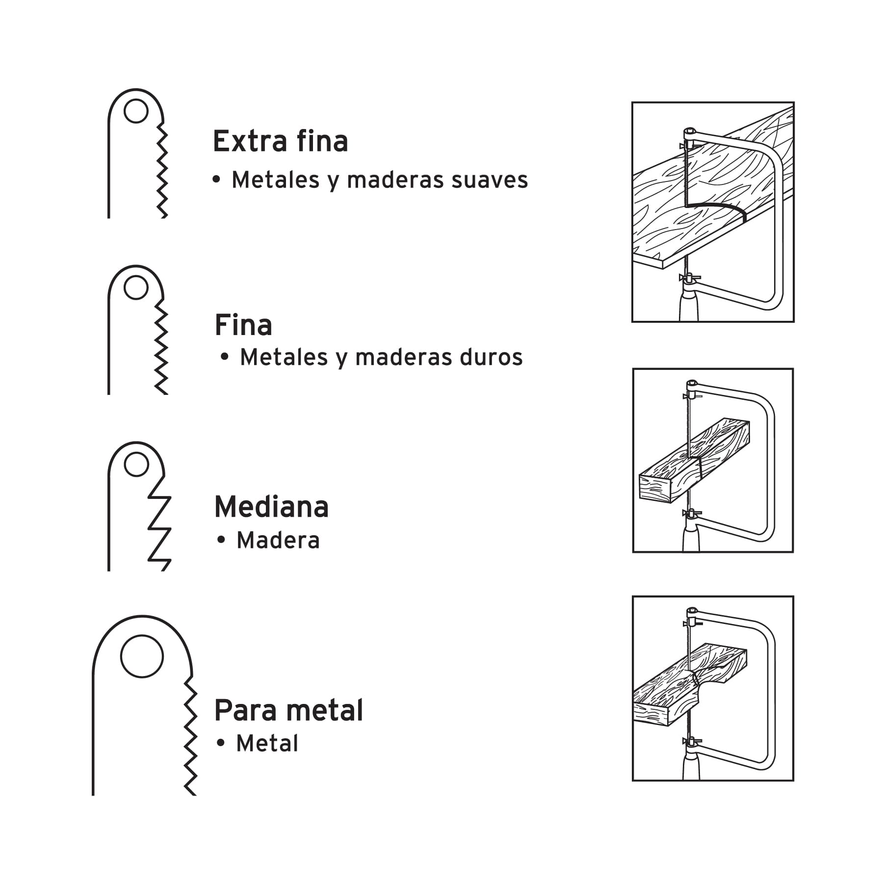 Arco calador con 5 seguetas de 6-1/2", Truper
