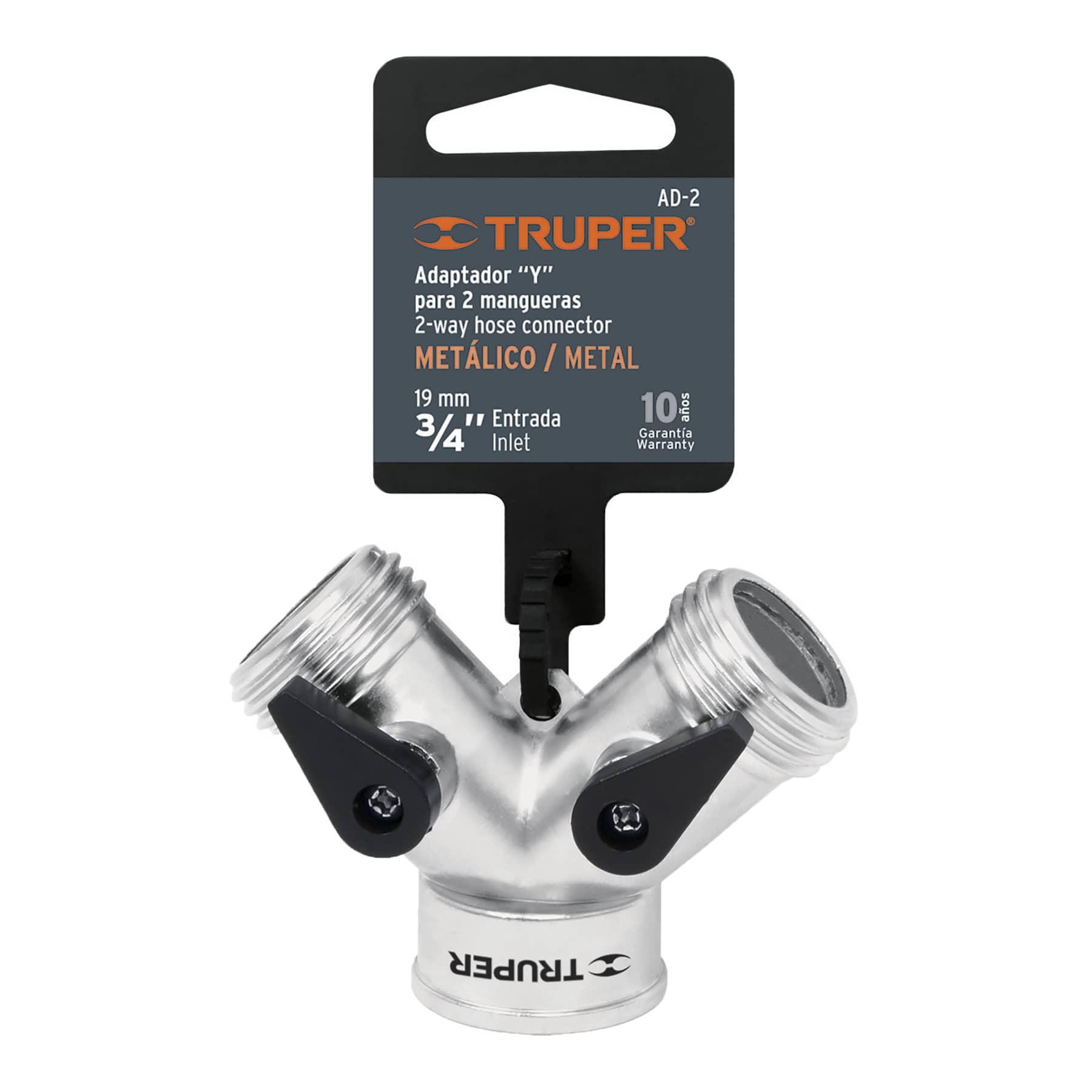 Conector Y 3/4" metálico para manguera, Truper