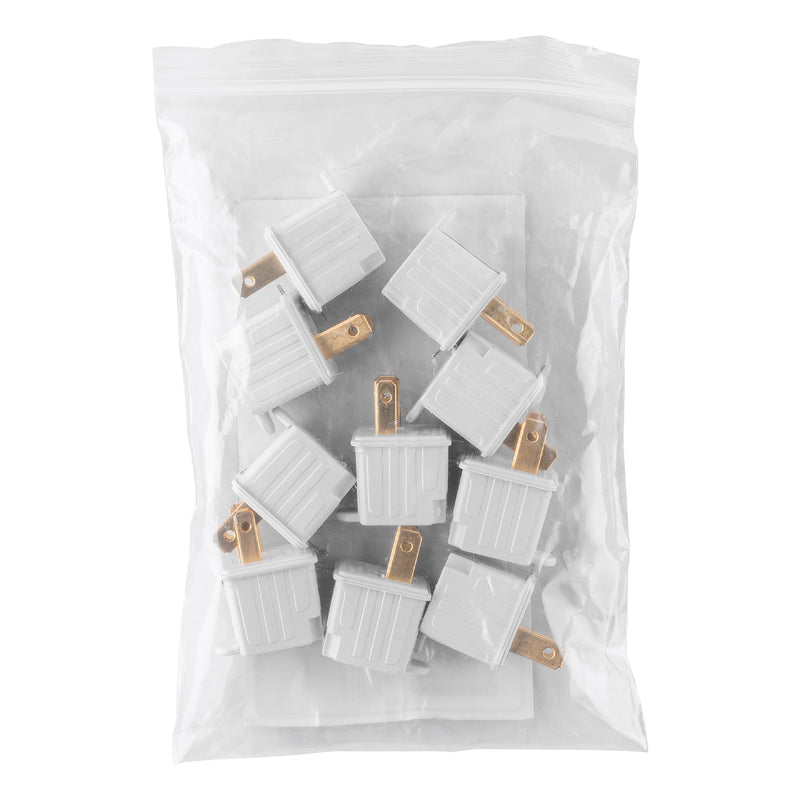 Adaptador 3 a 2,  blanco,  a granel,  Volteck