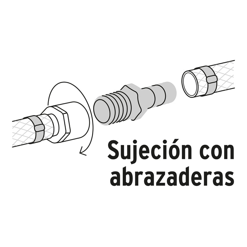 Adaptador macho de latón 1/2" para poliducto,  Foset