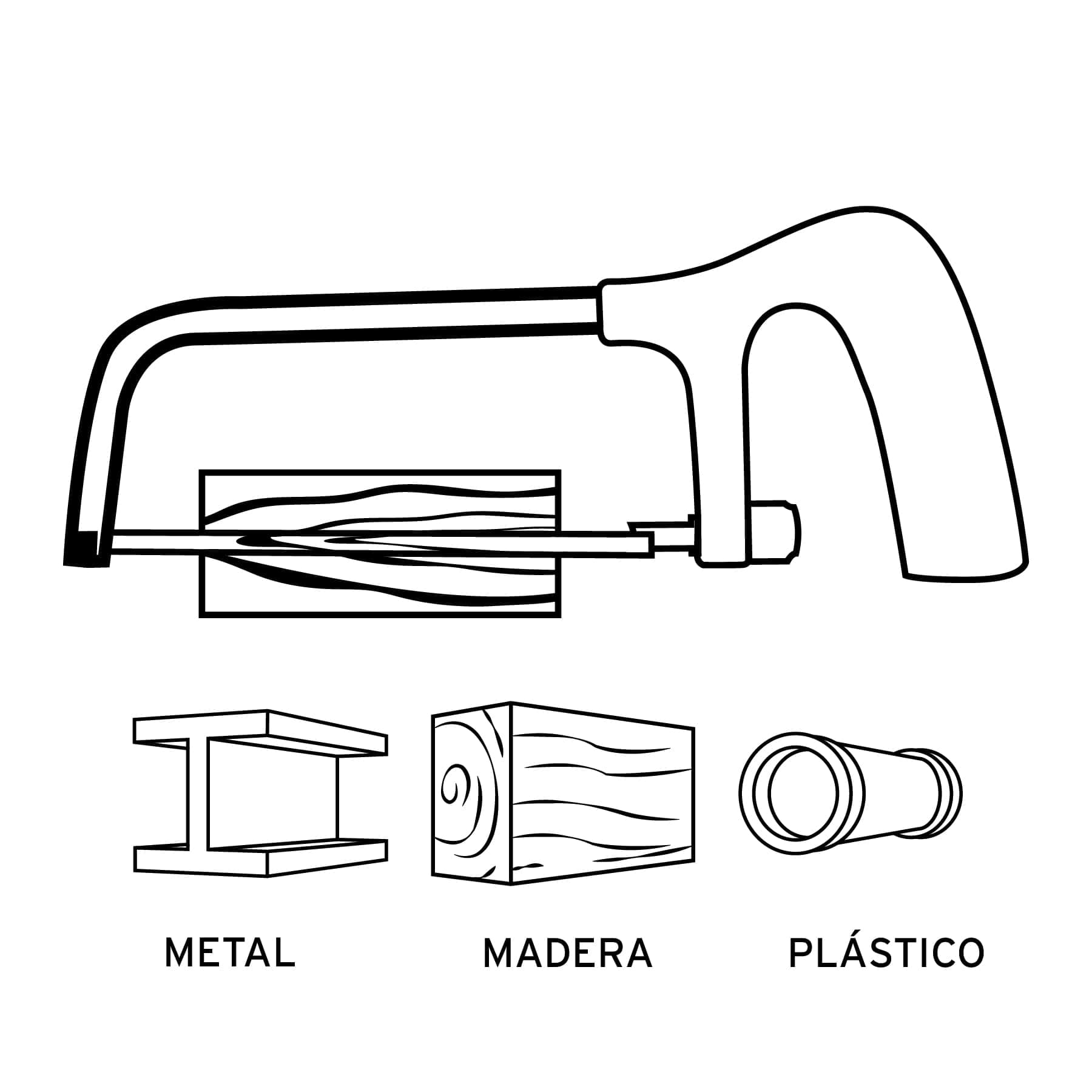 Arco junior 6" para segueta, Truper