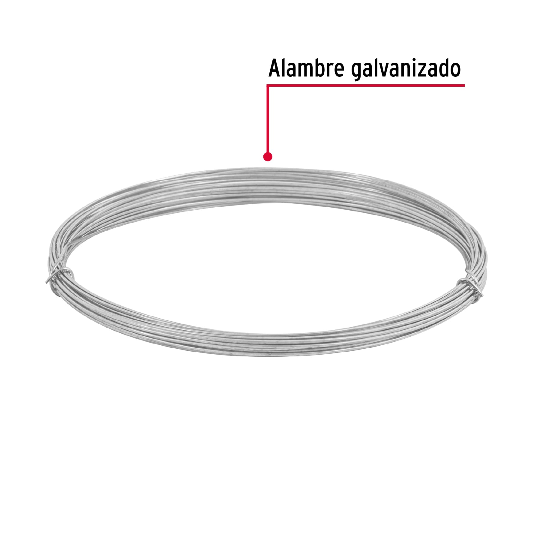Rollo de 30 g de alambre galvanizado calibre 14.5, en bolsa