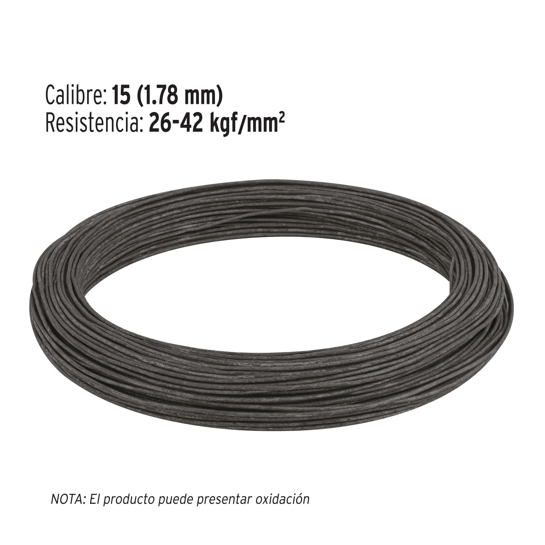 Kilo de alambre recocido calibre 15 en rollo de 1 kg, Fiero