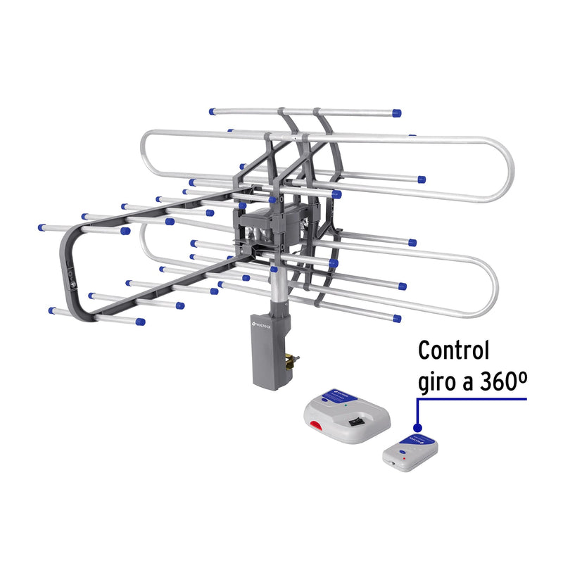 Antena aérea para tv,  giratoria 360 grados a control remoto
